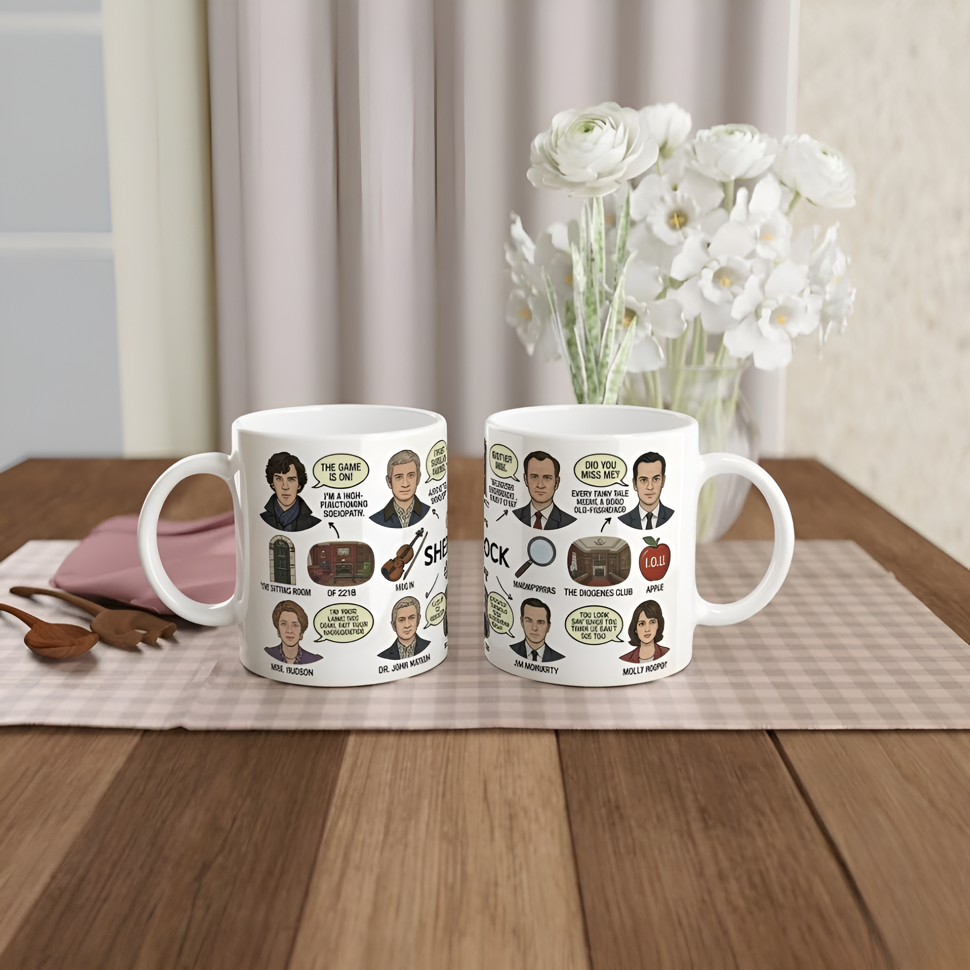 Sherlock Holmes Baker Street Character Ceramic Mug