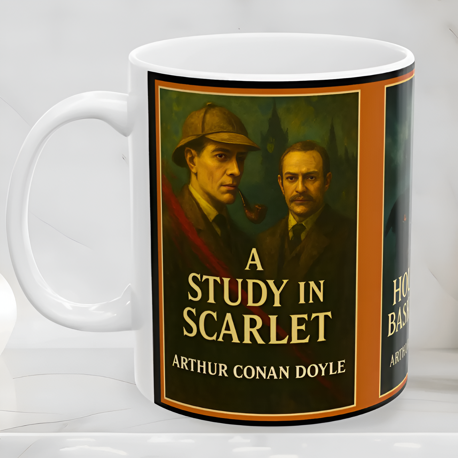 Sherlock Holmes Mystery Literary Tribute Ceramic Mug