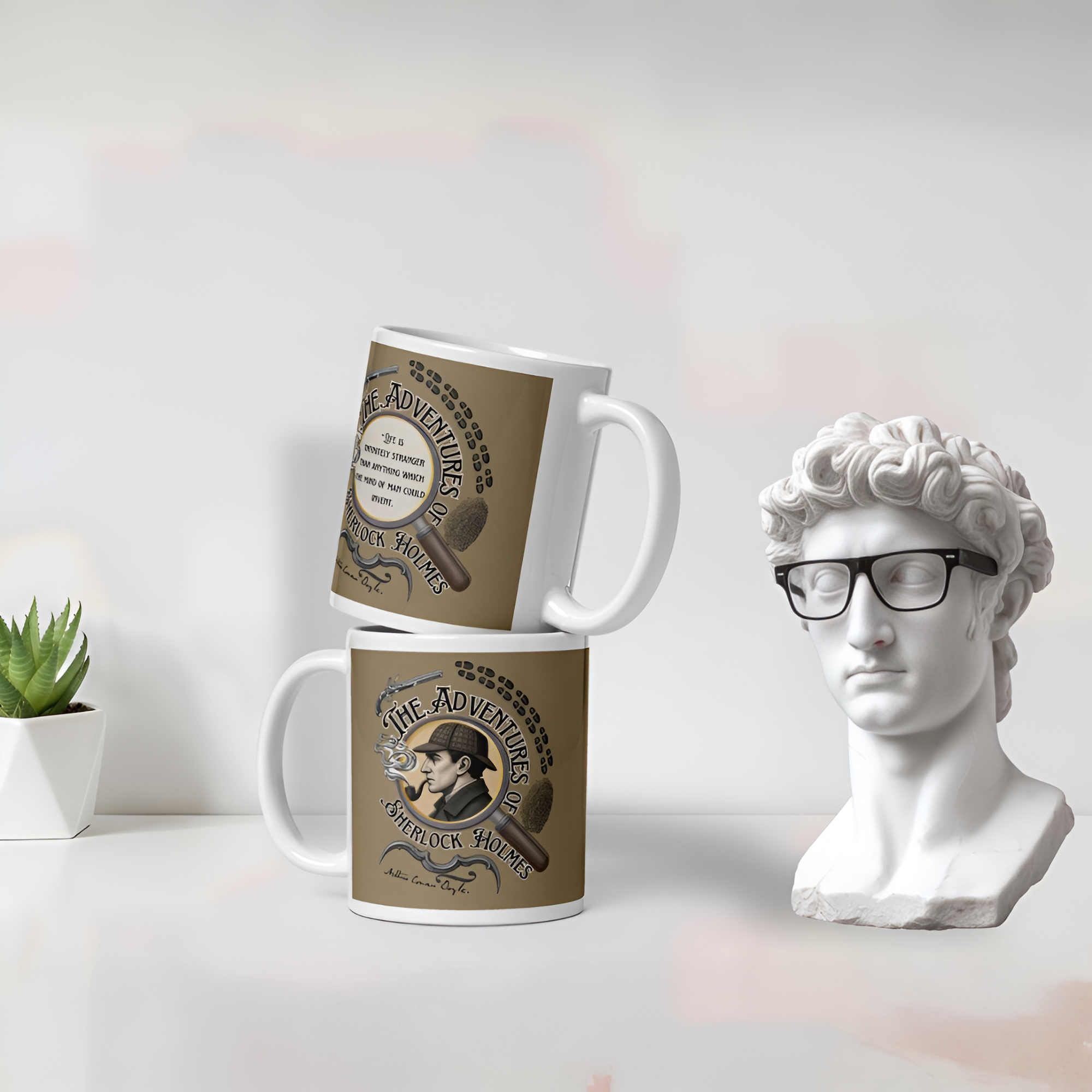 Sherlock Holmes Detective Icons Ceramic Coffee Mug