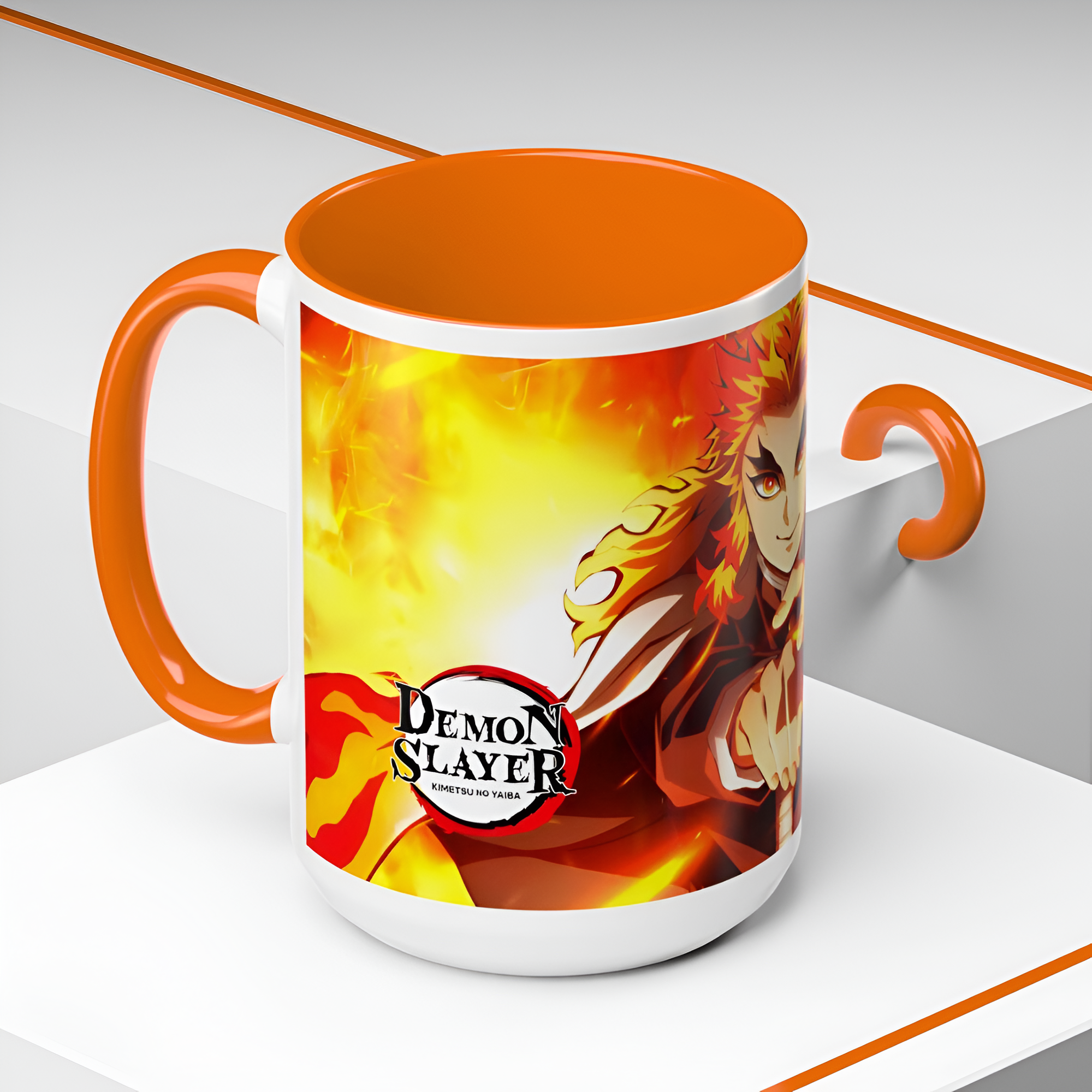 Kyojuro Rengoku Mug, Demon Slayer Cup, Anime Coffee Mug, 11oz, 15oz, High Quality Ceramic