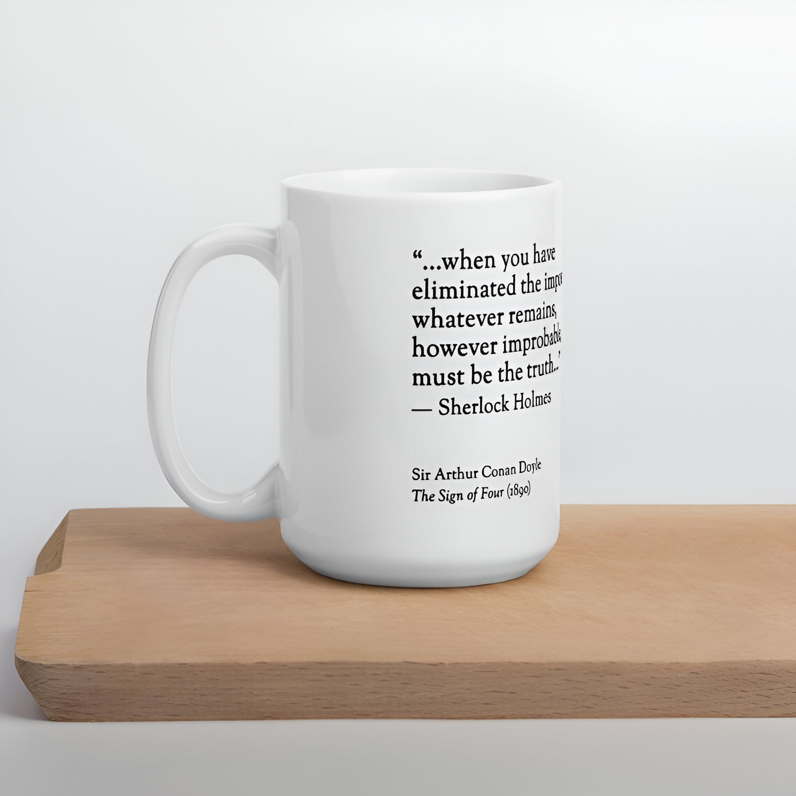 Sherlock Holmes Detective Silhouette Quote Ceramic Mug