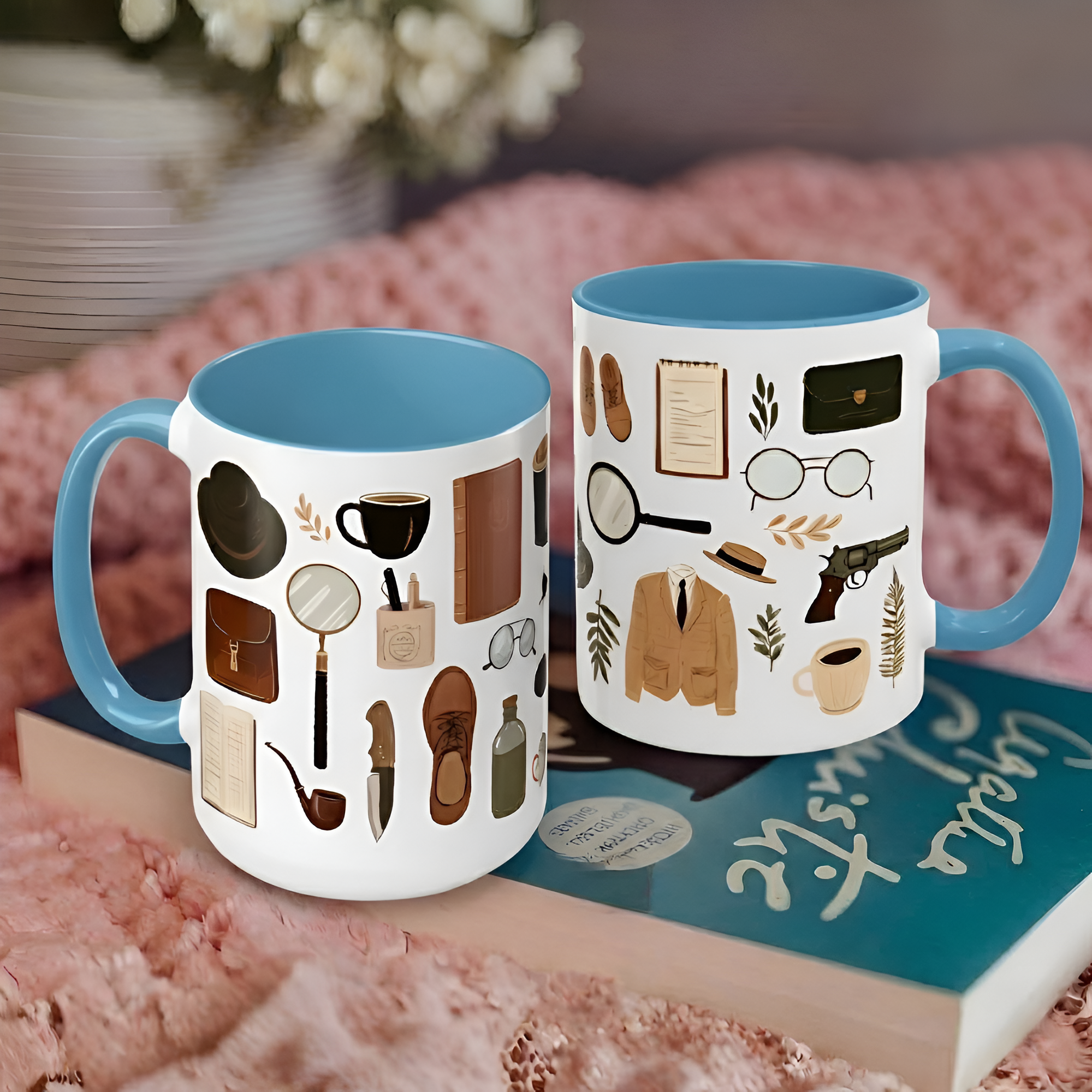 Sherlock Holmes And Agatha Christie Mystery Mug