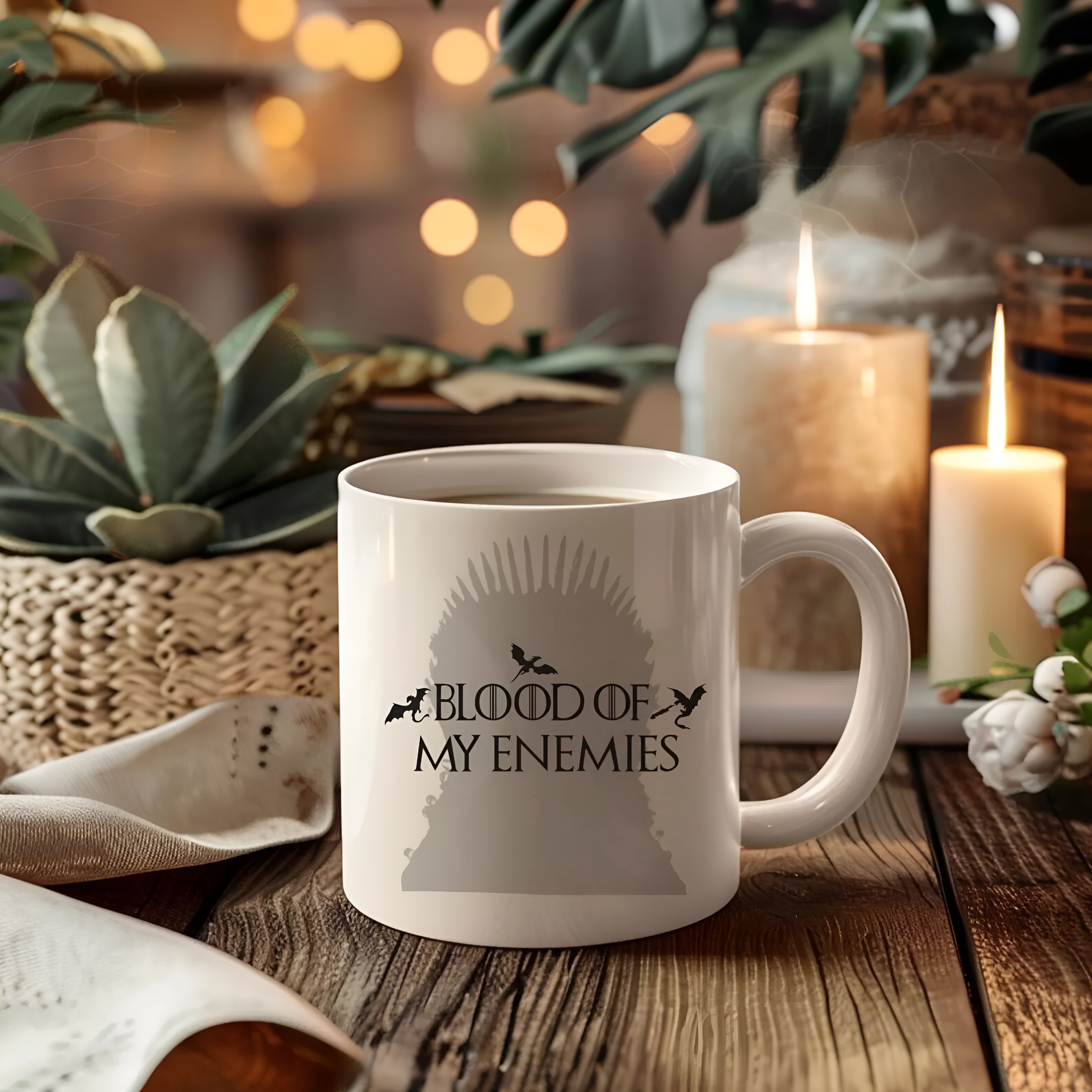 Game of Thrones Inspired Mug: Dragons Fantasy Ceramic Coffee Cup 