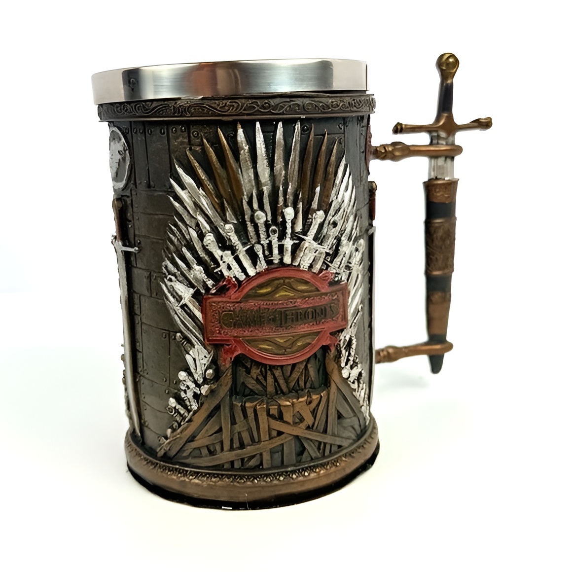 Game of Thrones Creative 3D Beer Mug Goblet Stainless Steel Tankard. Sward Mug