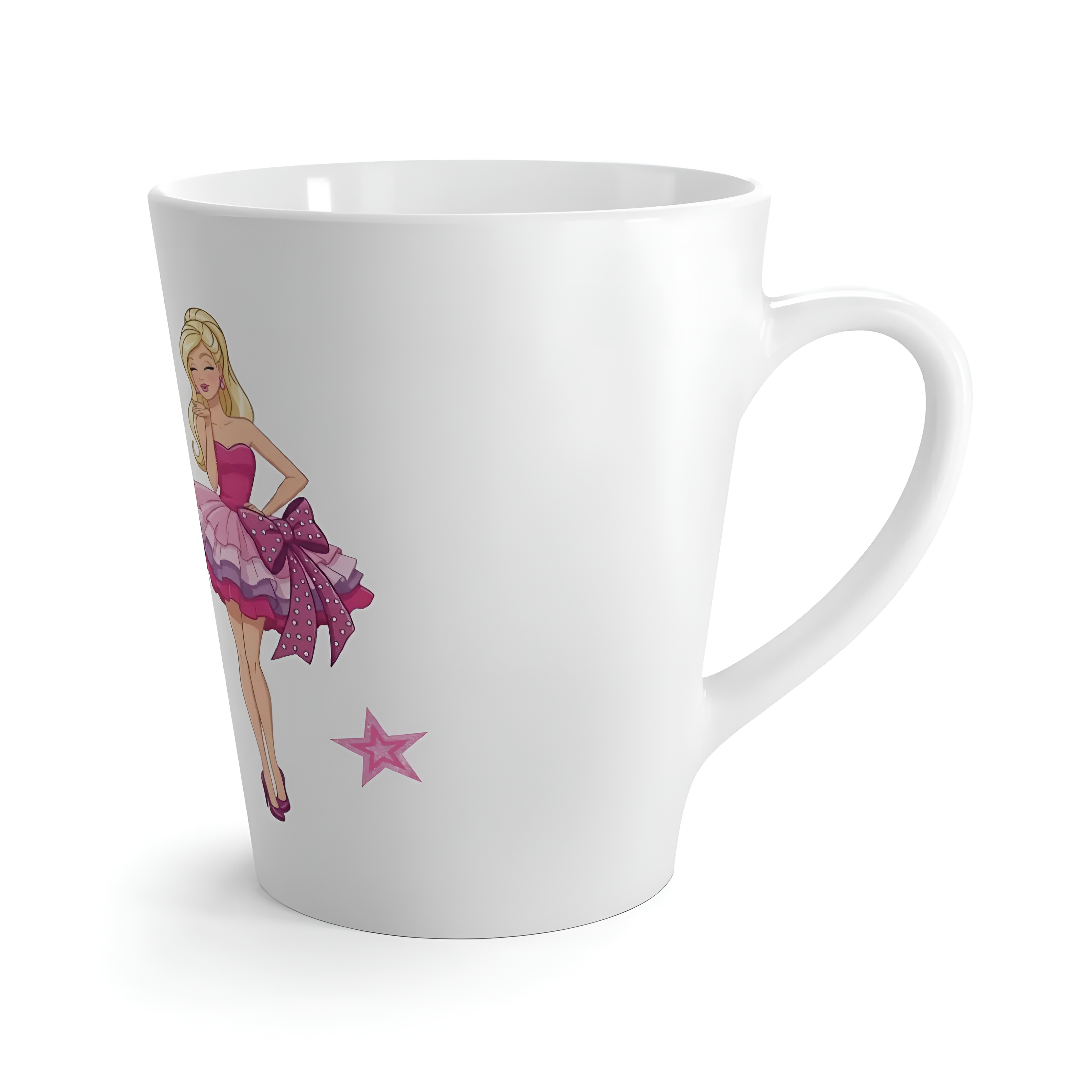 Dream Girl Latte Mug Pink Retro Coffee Cup