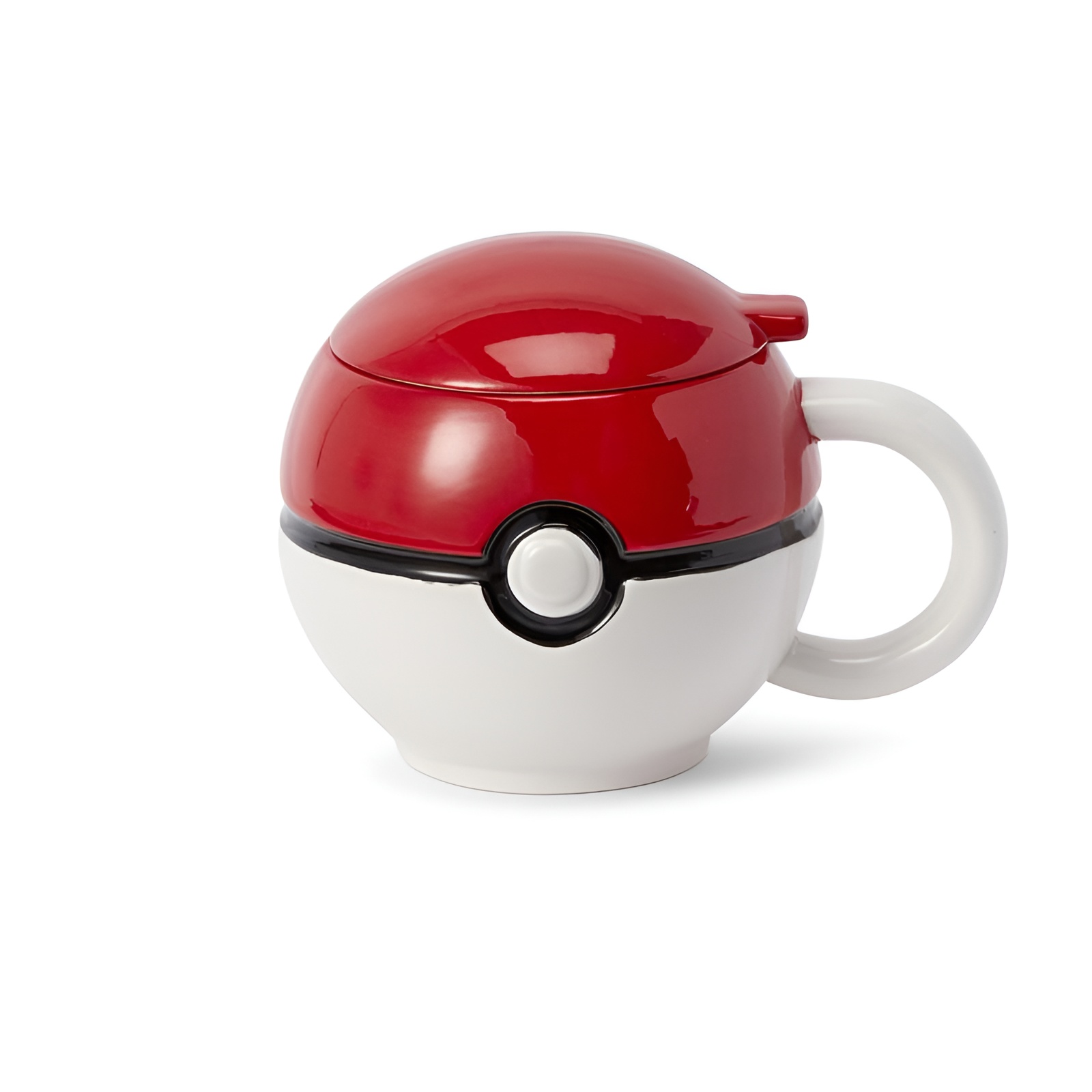 Pokémon Pokéball Mug with Lid Ceramic Coffee and Tea Cup for Fans
