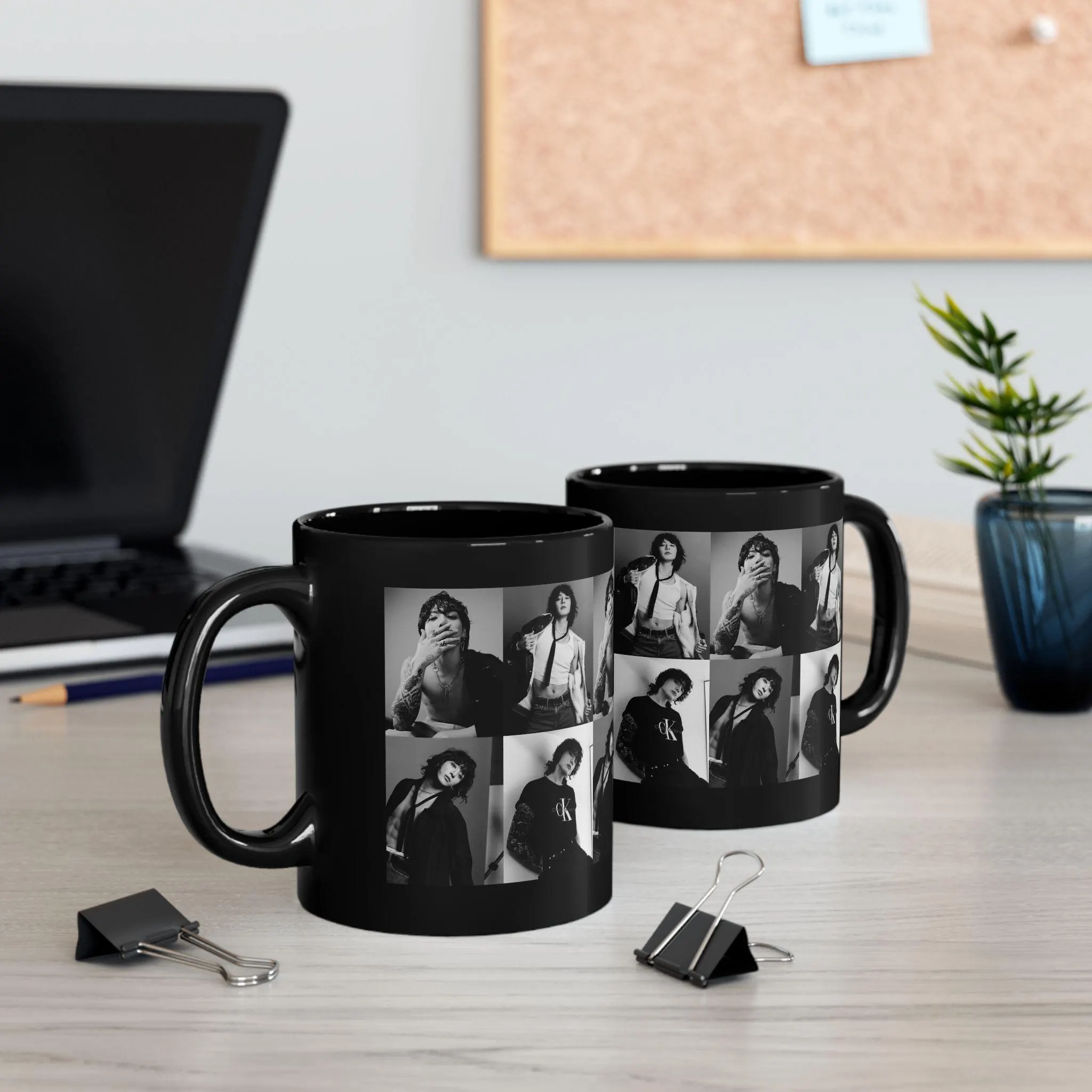 Jungkook Coffee Mug, BTS Coffee Mug, JK 11oz Black Mug