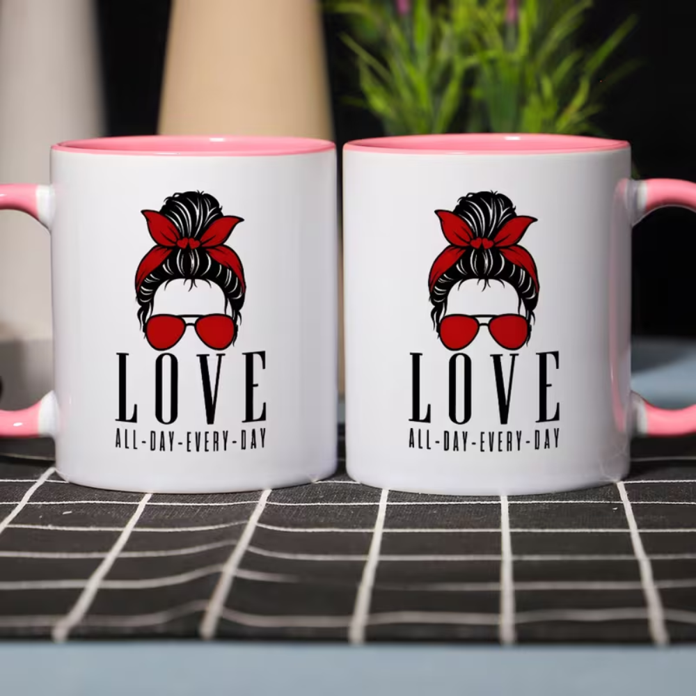 1pc, 3A Grade, Funny Humorous Coffee Mug with love all day,every day Pattern for swift fans