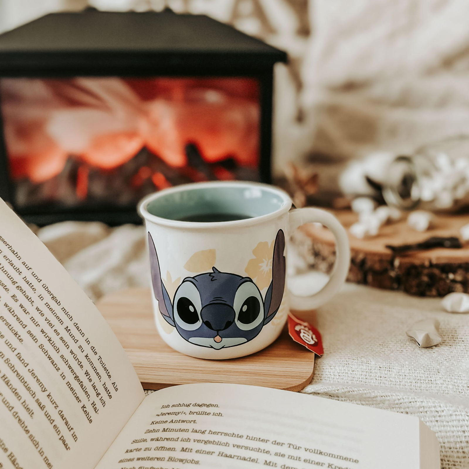 Lilo And Stitch Palm Theme Printed Ceramic Coffee Mug