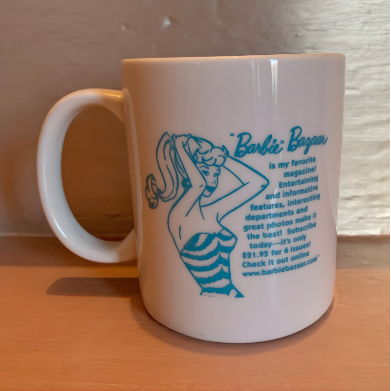 Vintage Barbie Coffee Mug Retro Barbie Ceramic Cup for Girls