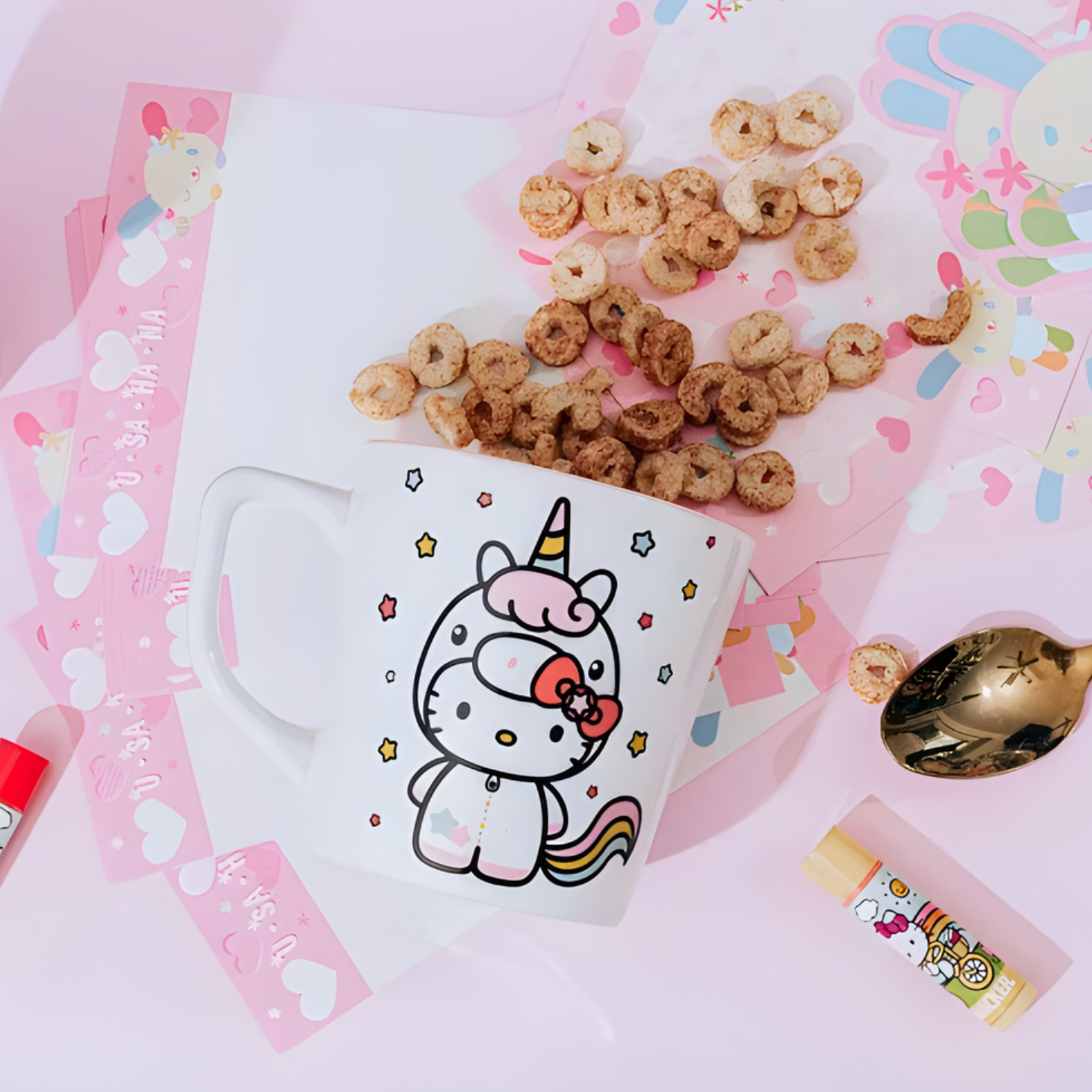 Silver Buffalo Sanrio Hello Kitty Unicorn Ceramic Latte Mug