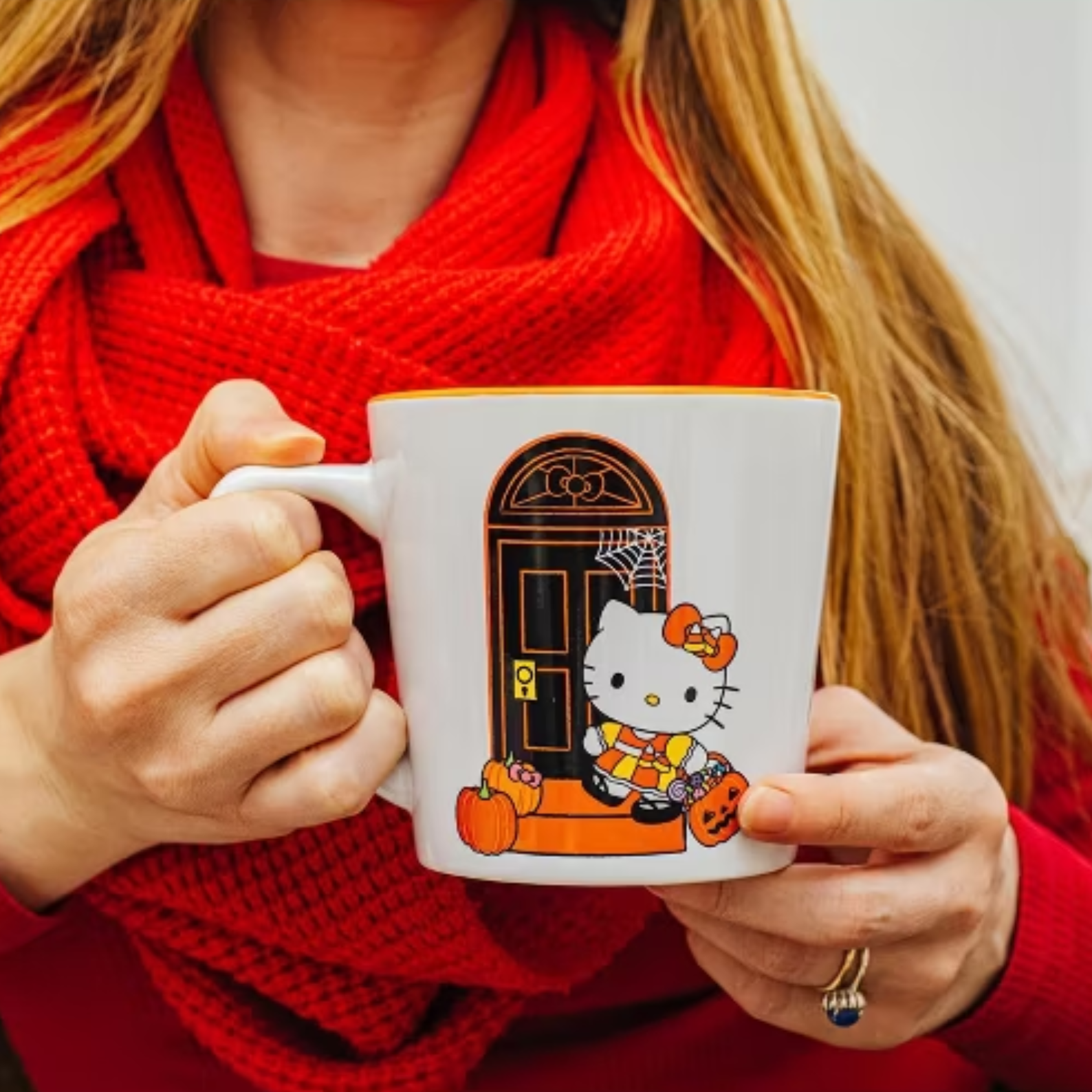 Silver Buffalo Sanrio Hello Kitty Pumpkins Ceramic Latte Mug