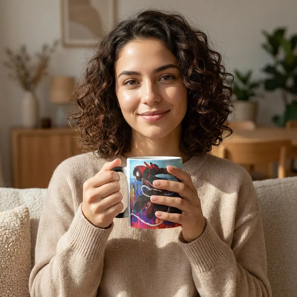 Spider Man Neon City Color Morphing Mug