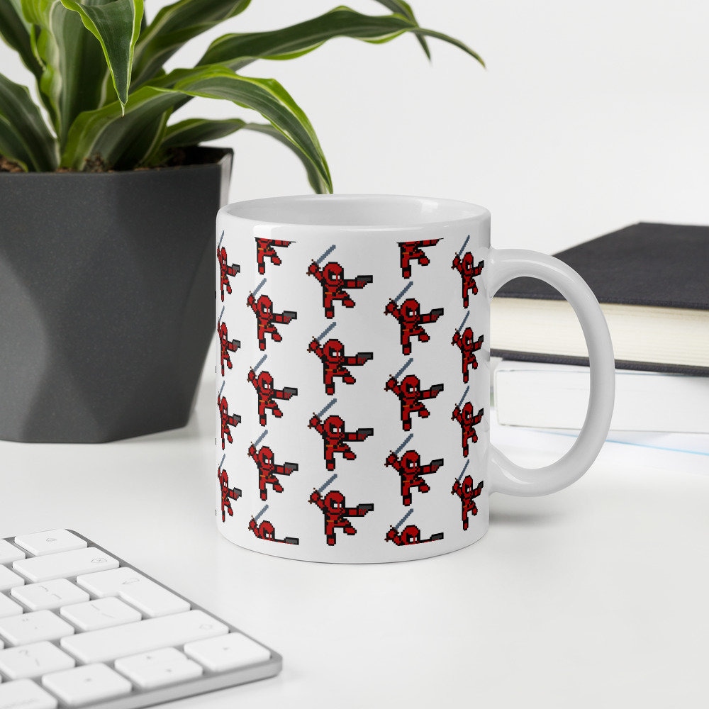 Glossy Vivid Print Deadpool Ceramic Mug