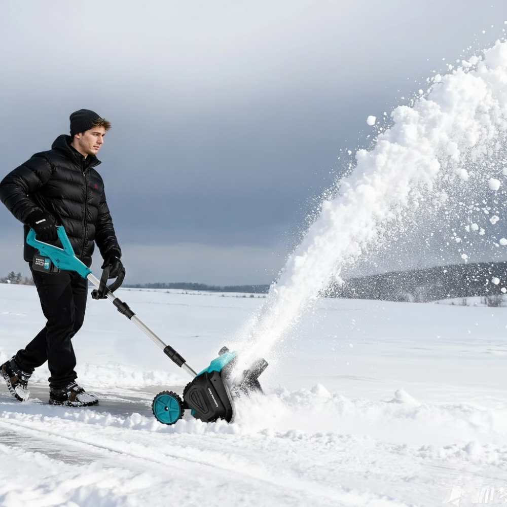 Fovendi 16.5-inch Cordless Snow Shovel Electric Snow Blower with Directional Plate