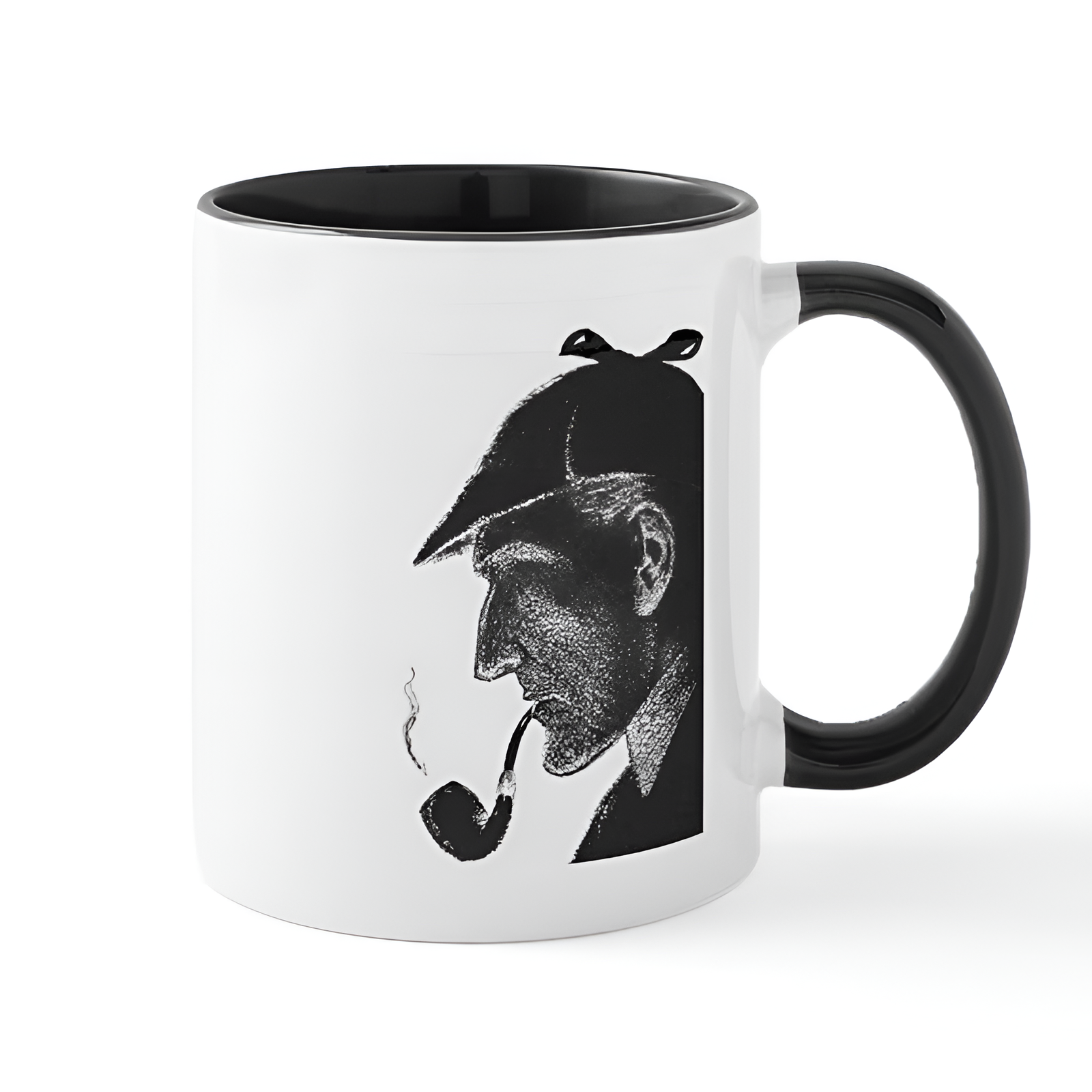 Sherlock Holmes Smoking Pipe Portrait Classic Coffee Mug