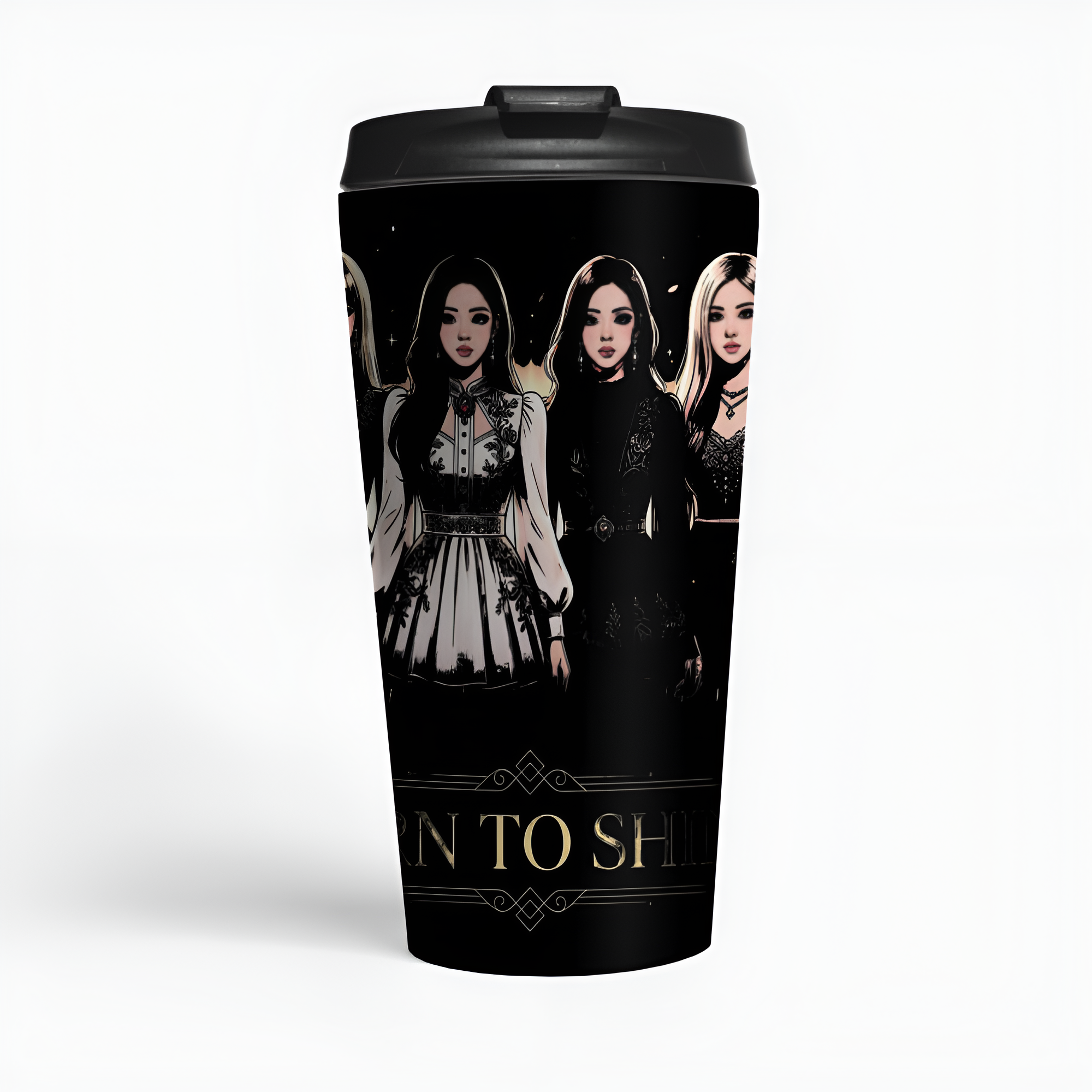 Blackpink Slogan Graphic Dark Ceramic Mug