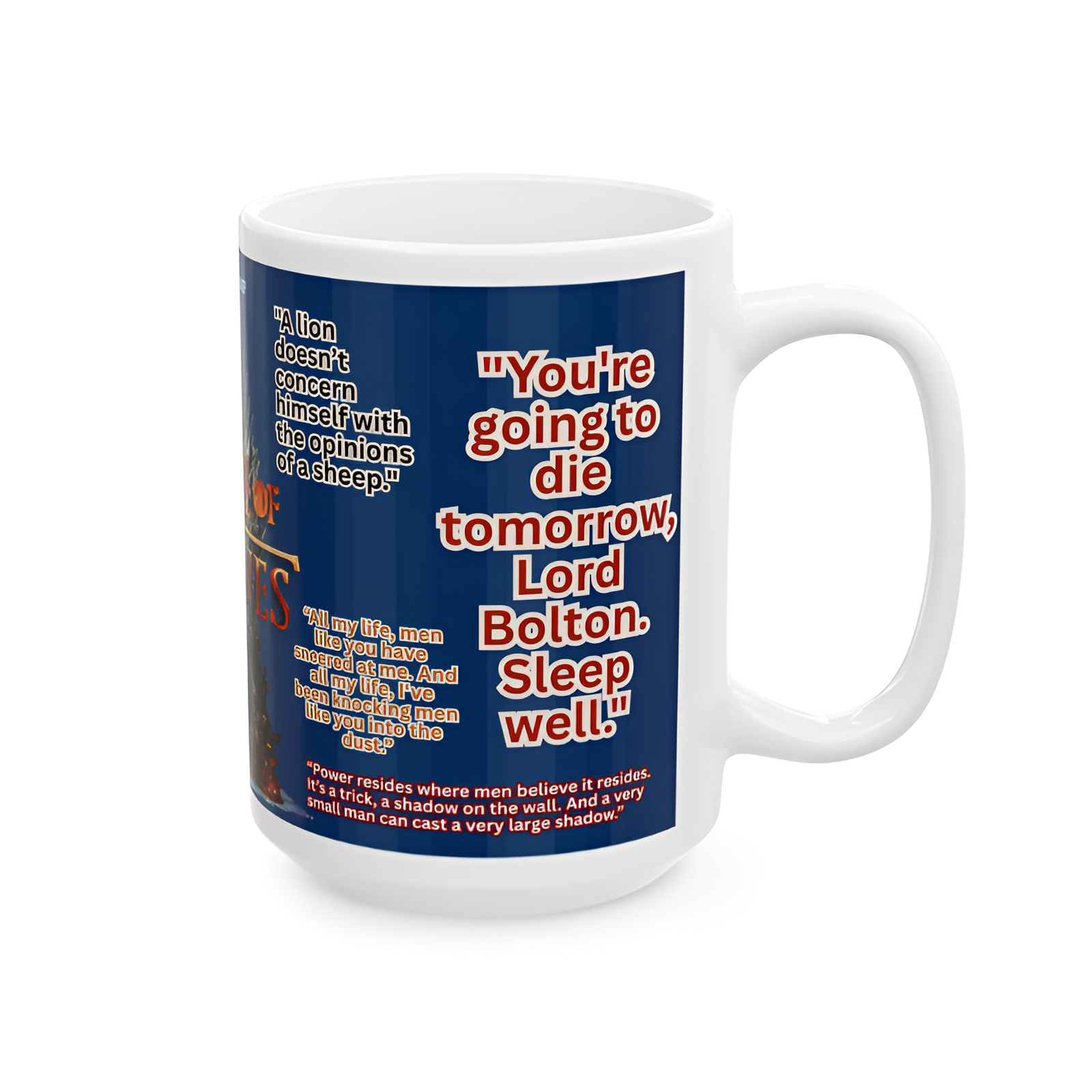 Game Of Thrones Themed Iron Throne Quotes Printed Coffee Mug