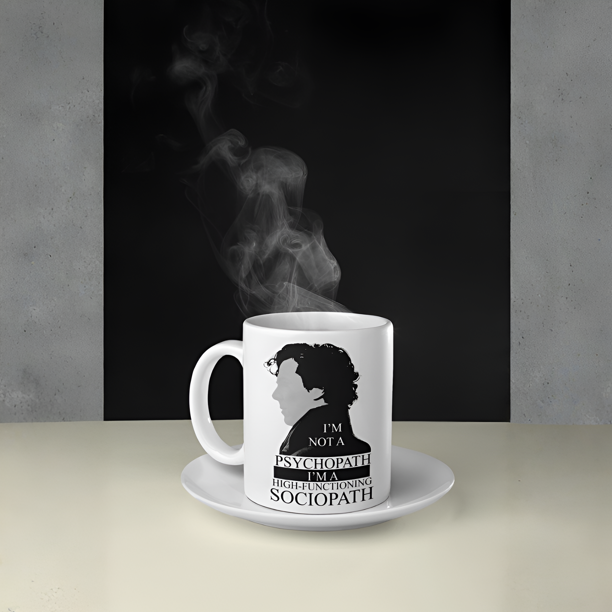Sherlock Holmes Sociopath Ceramic Coffee Mug