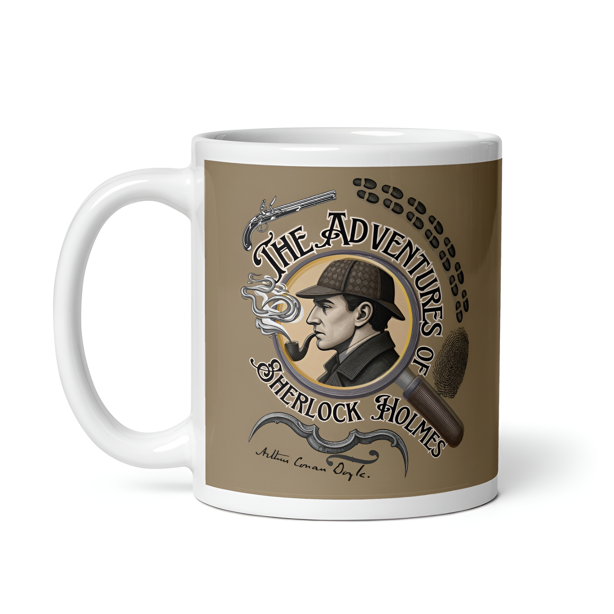 Sherlock Holmes Detective Icons Ceramic Coffee Mug