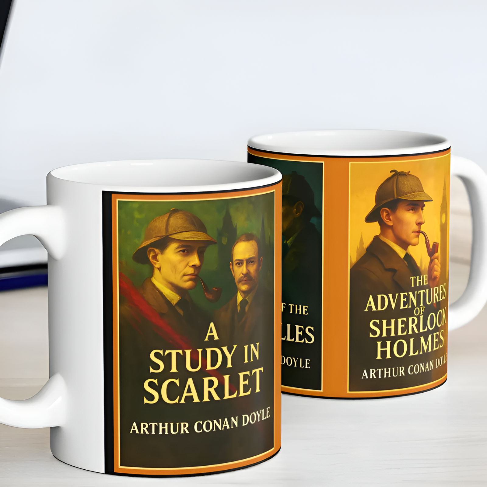 Sherlock Holmes Mystery Literary Tribute Ceramic Mug