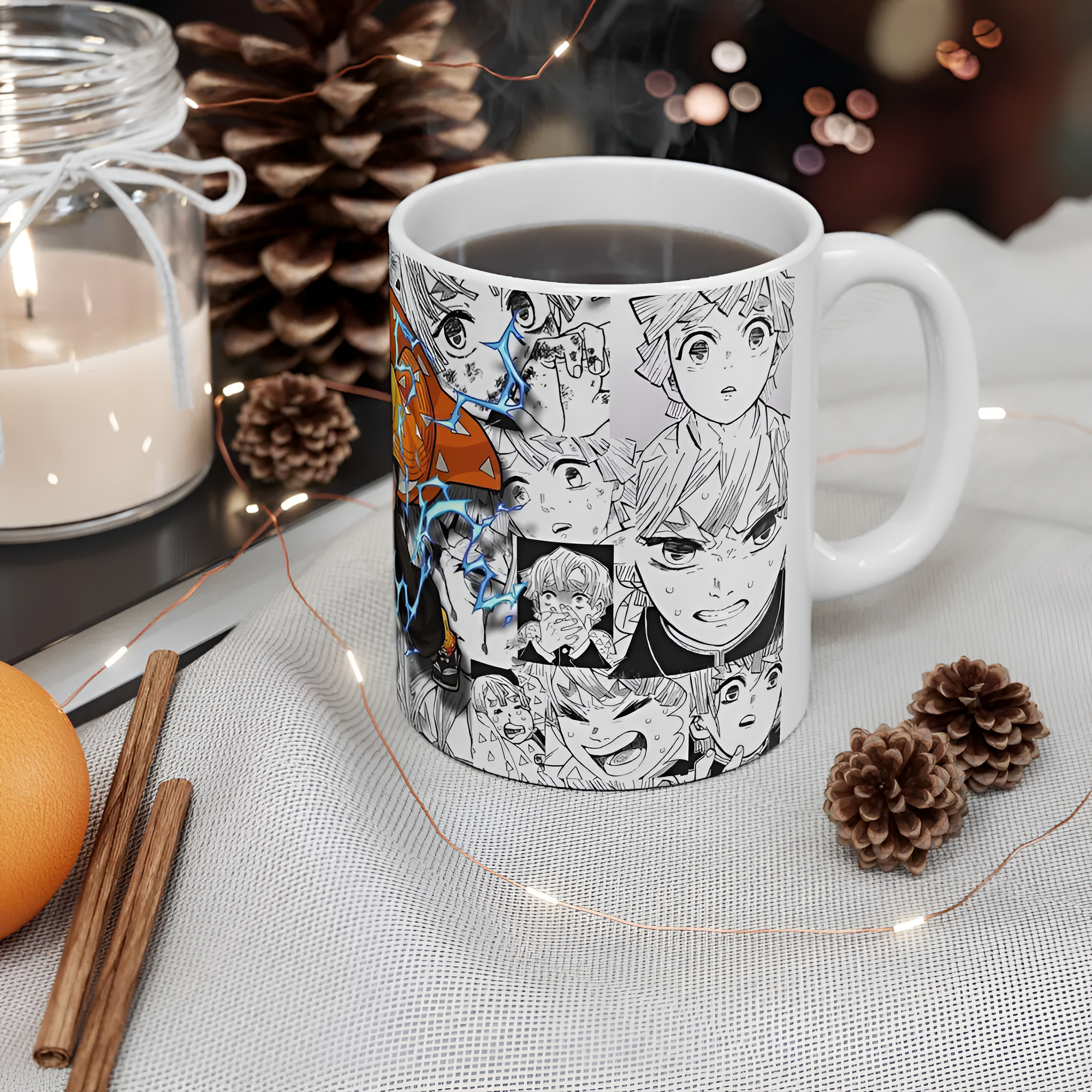 Lightning Design Mug  Demon Slayer Anime Ceramic Mug