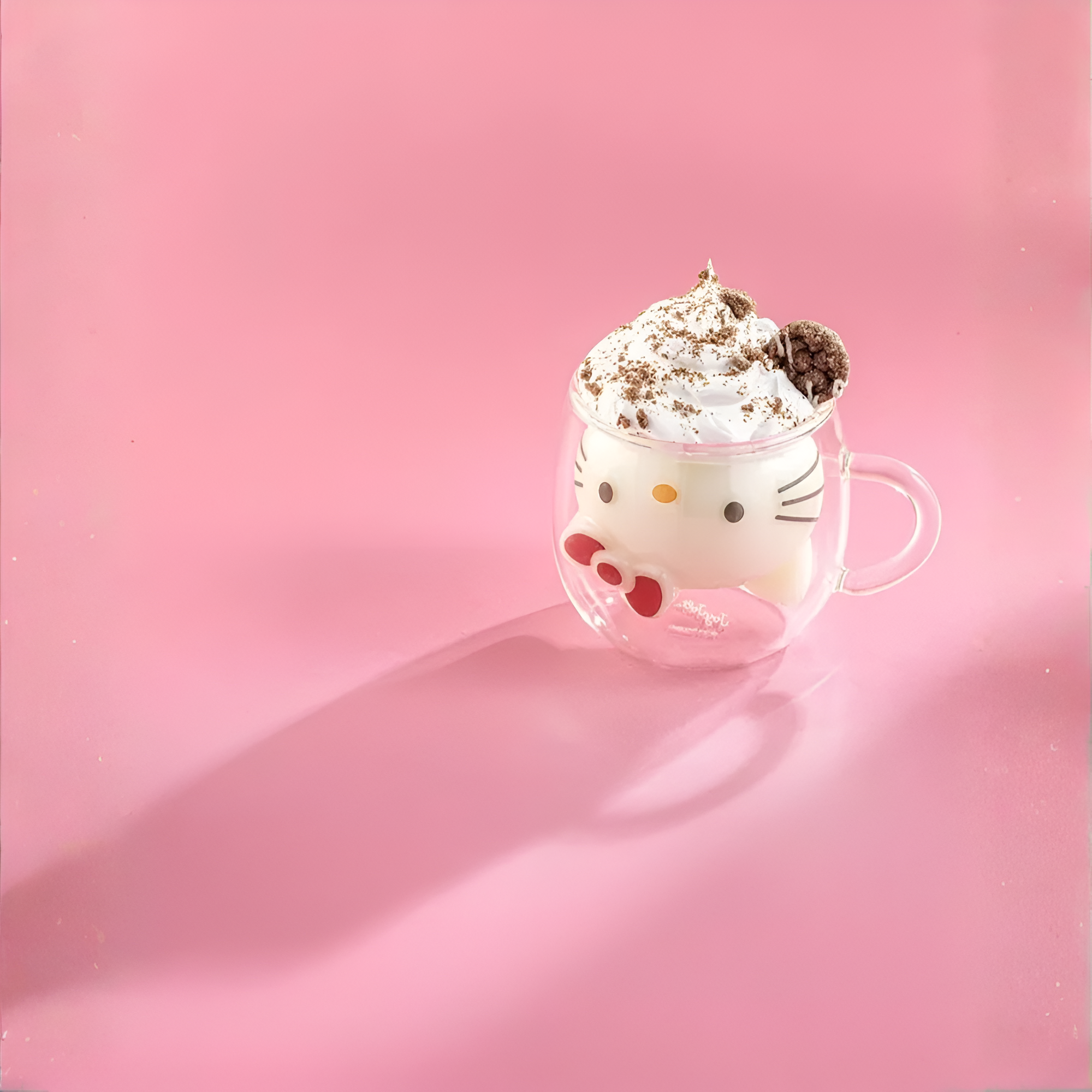 Hello Kitty Character Themed Double Wall Glass Espresso Mug