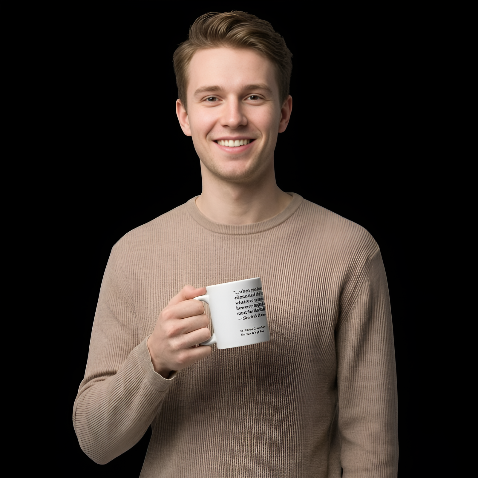 Sherlock Holmes Detective Silhouette Quote Ceramic Mug