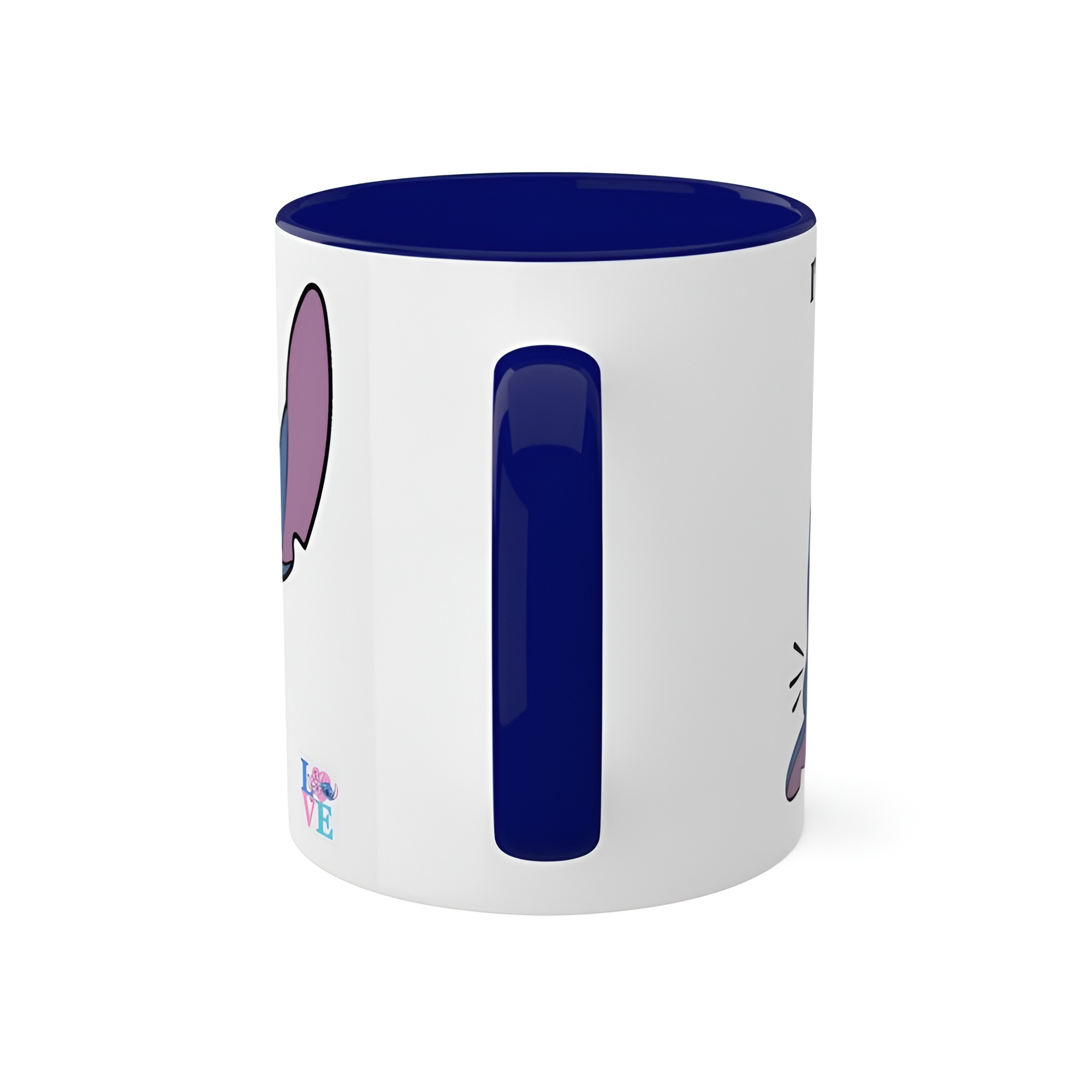 Stitch Cartoon Design Coffee Mug With Funny Quote Printed