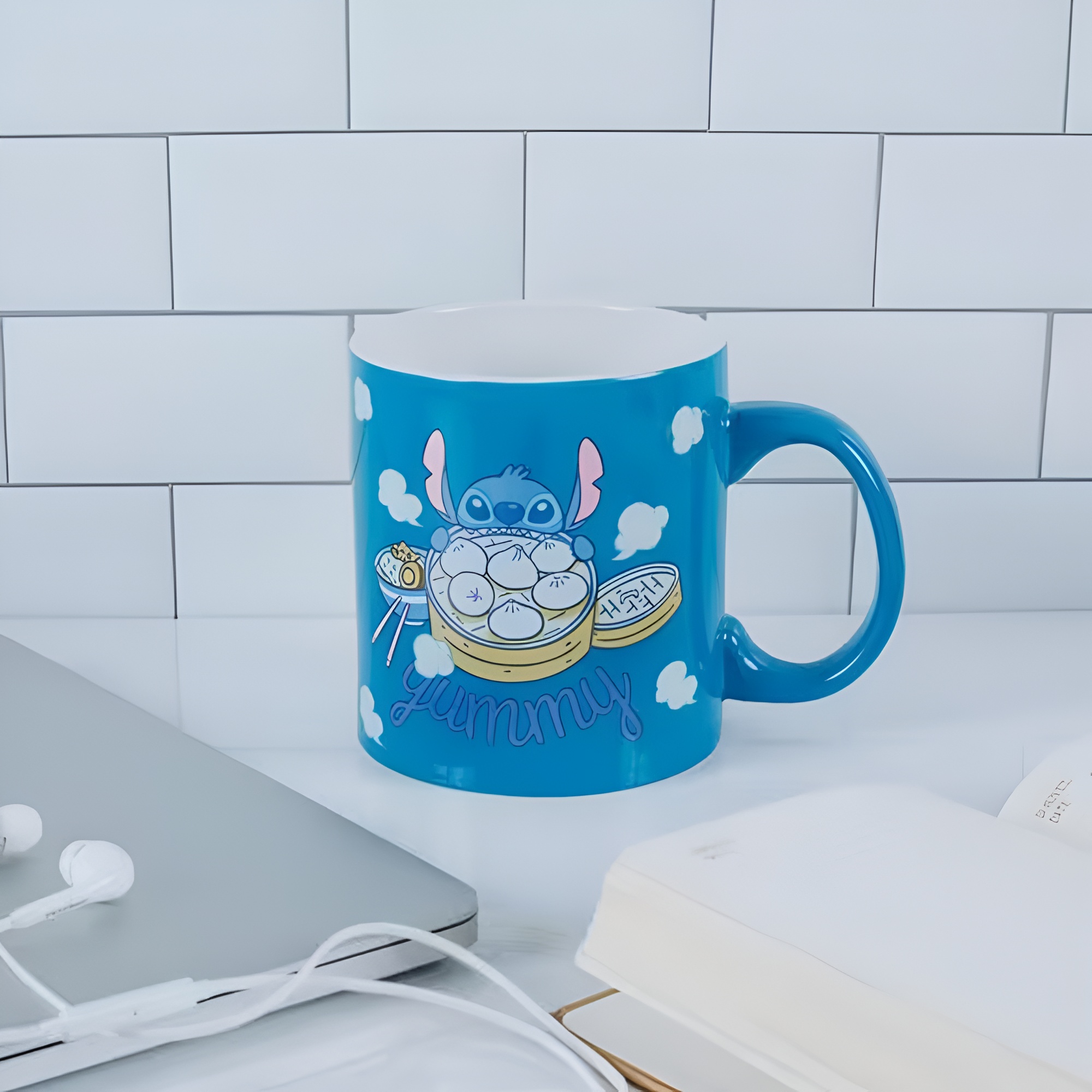 Stitch Yummy Snack Themed 20oz Ceramic Coffee Mug