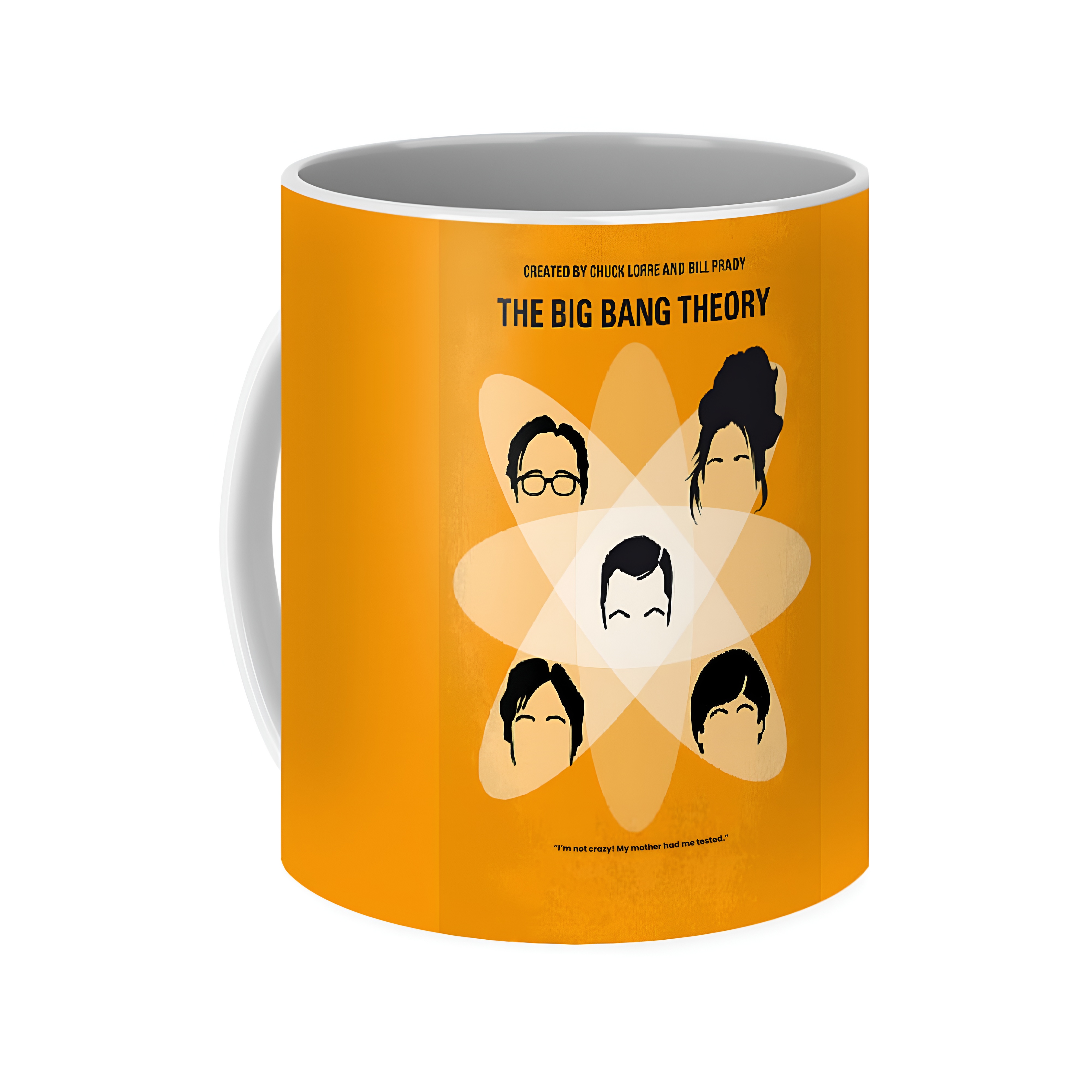 Big Bang Theory Minimalist Atom Portrait Coffee Mug