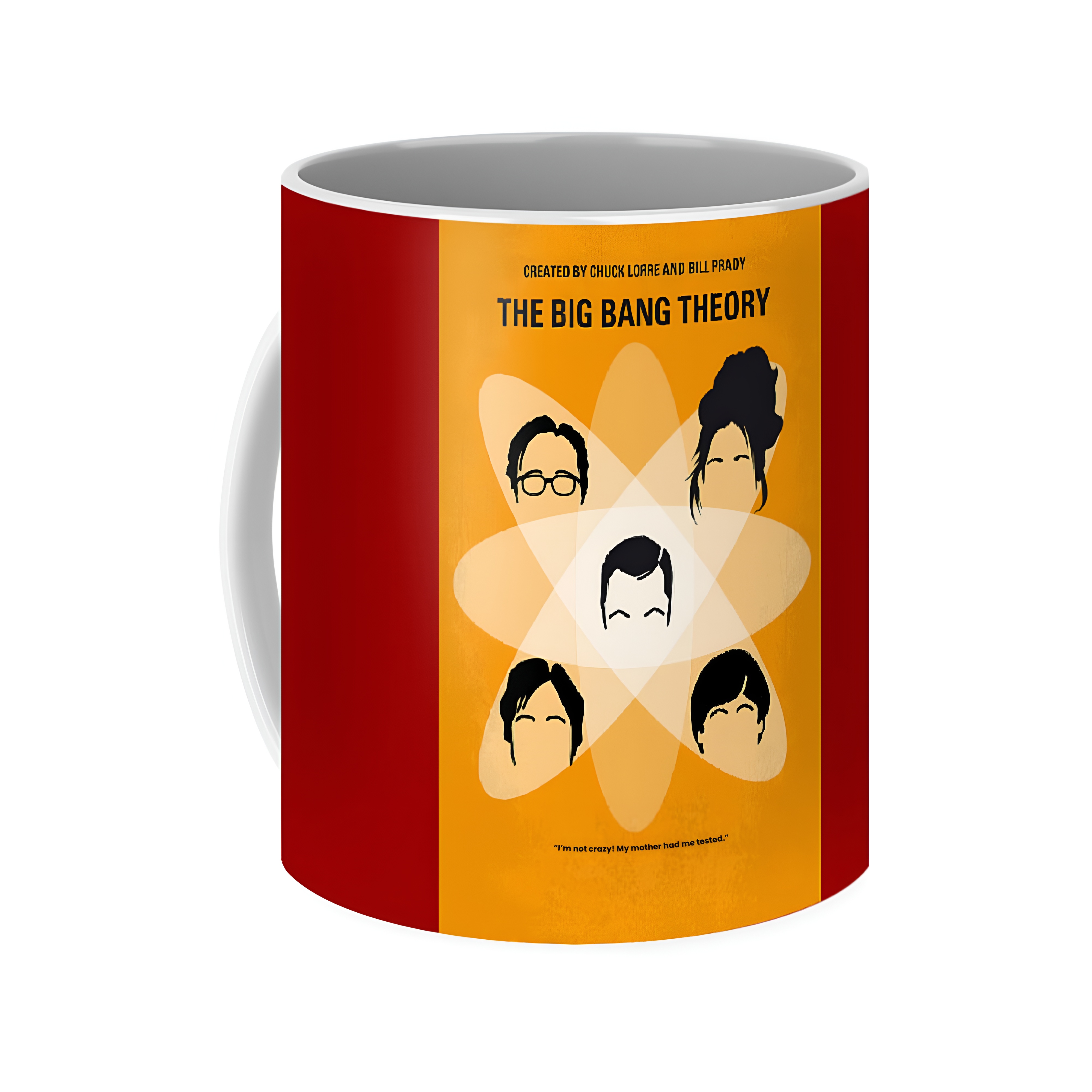 Big Bang Theory Minimalist Atom Portrait Coffee Mug