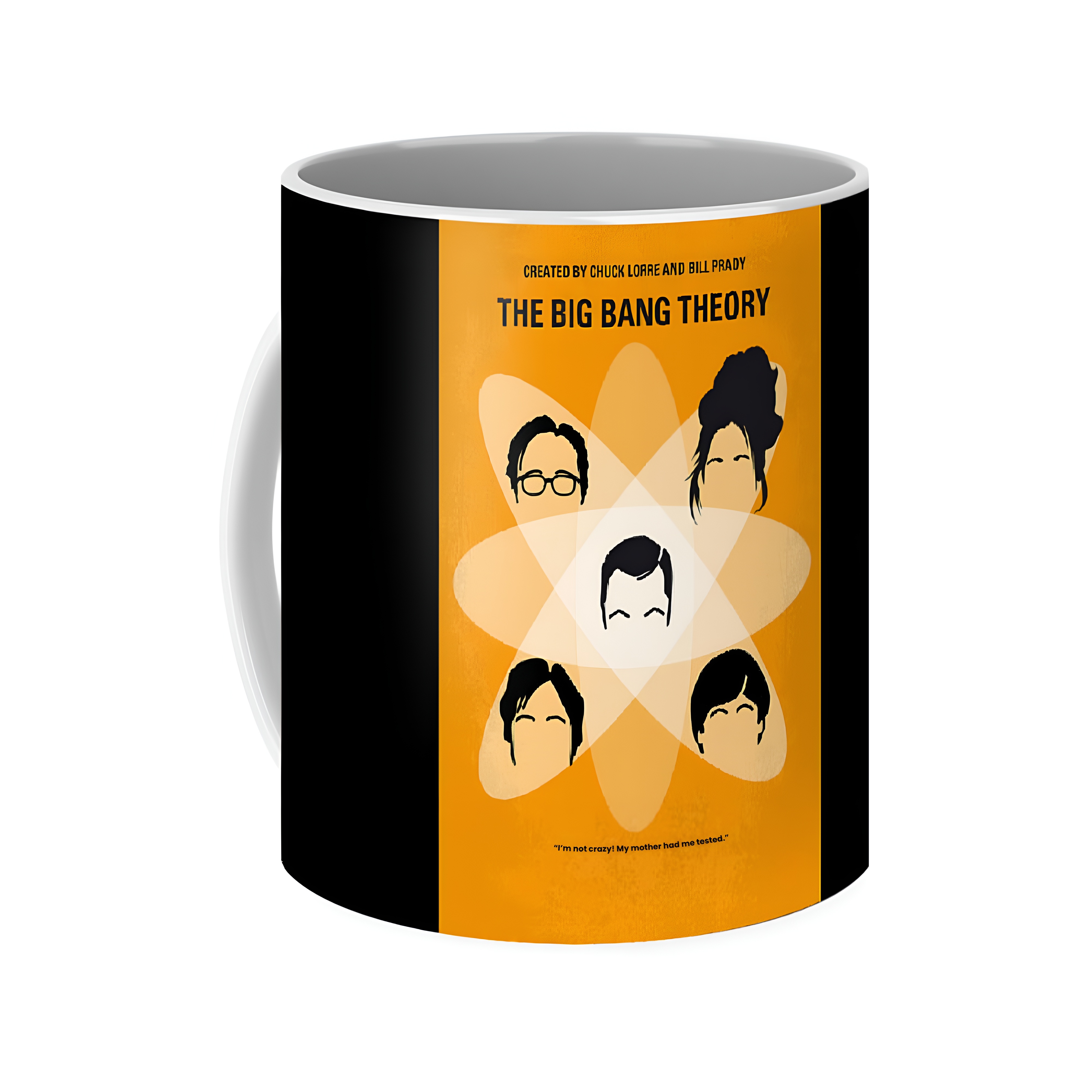 Big Bang Theory Minimalist Atom Portrait Coffee Mug