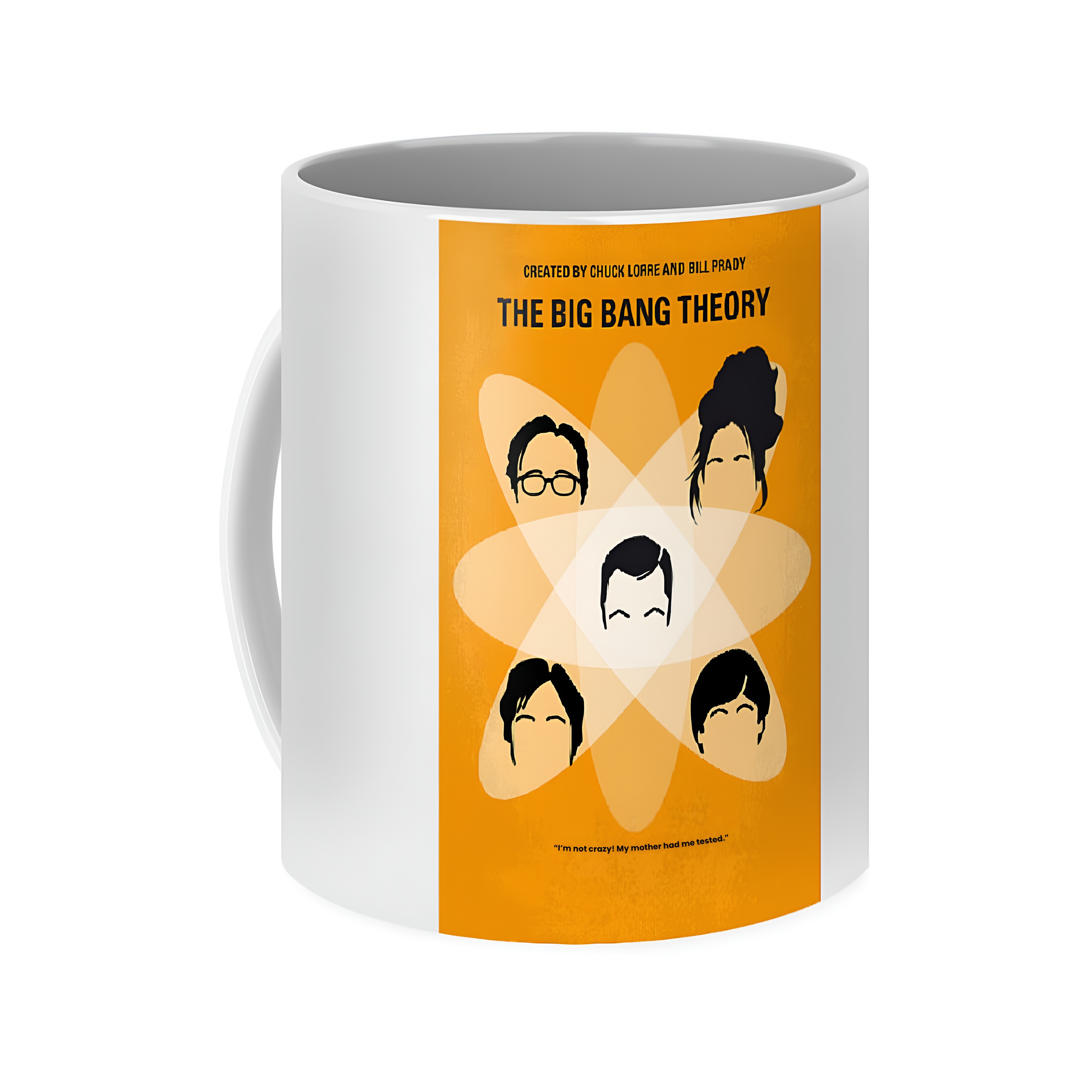 Big Bang Theory Minimalist Atom Portrait Coffee Mug