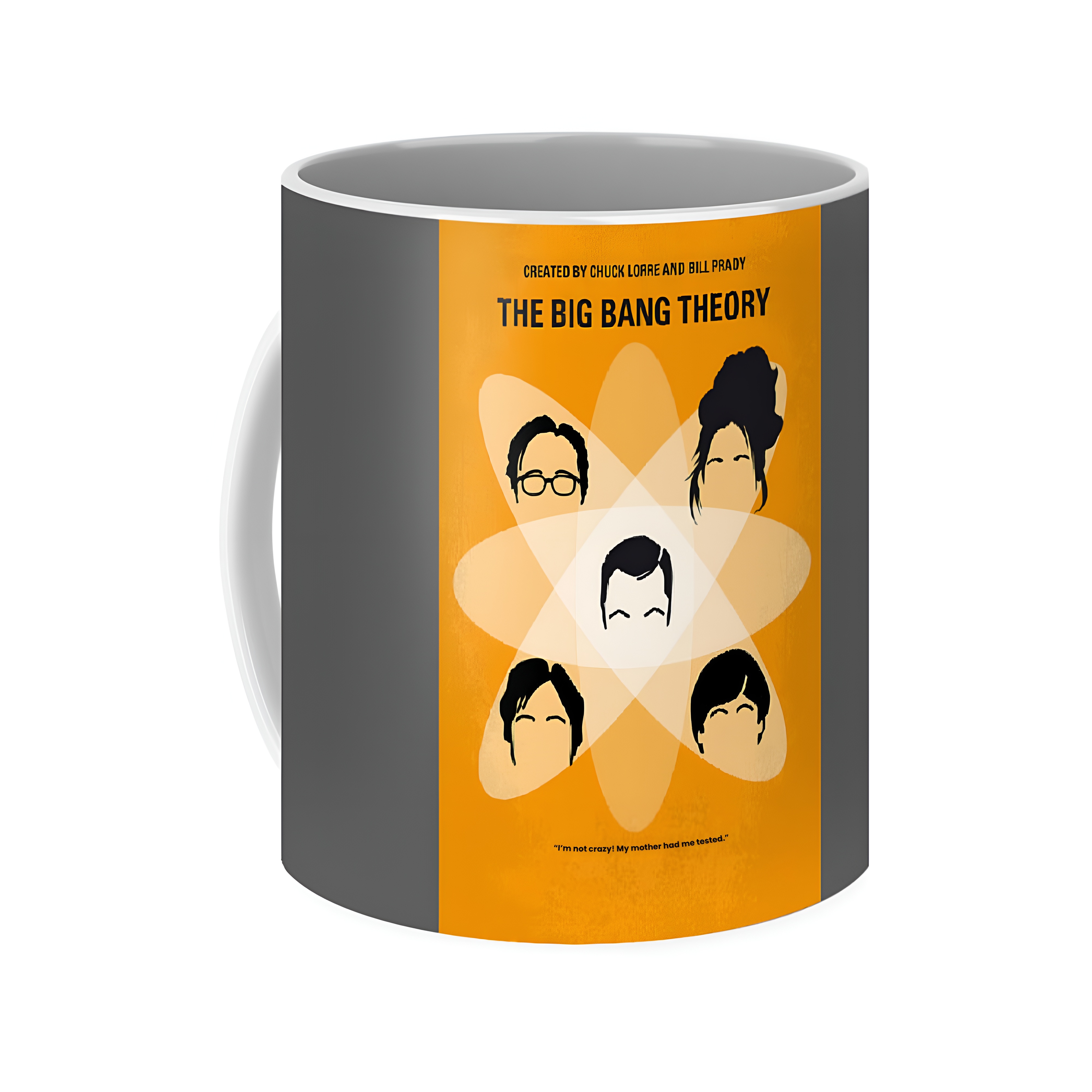 Big Bang Theory Minimalist Atom Portrait Coffee Mug