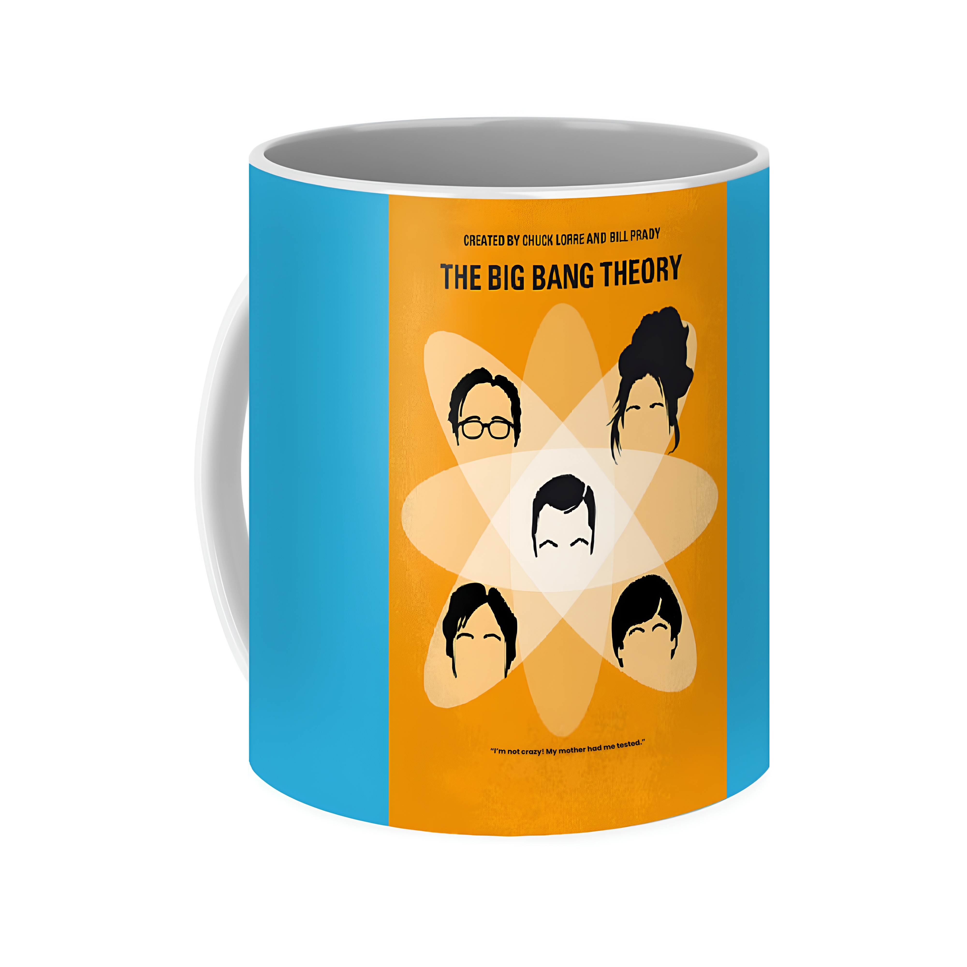 Big Bang Theory Minimalist Atom Portrait Coffee Mug