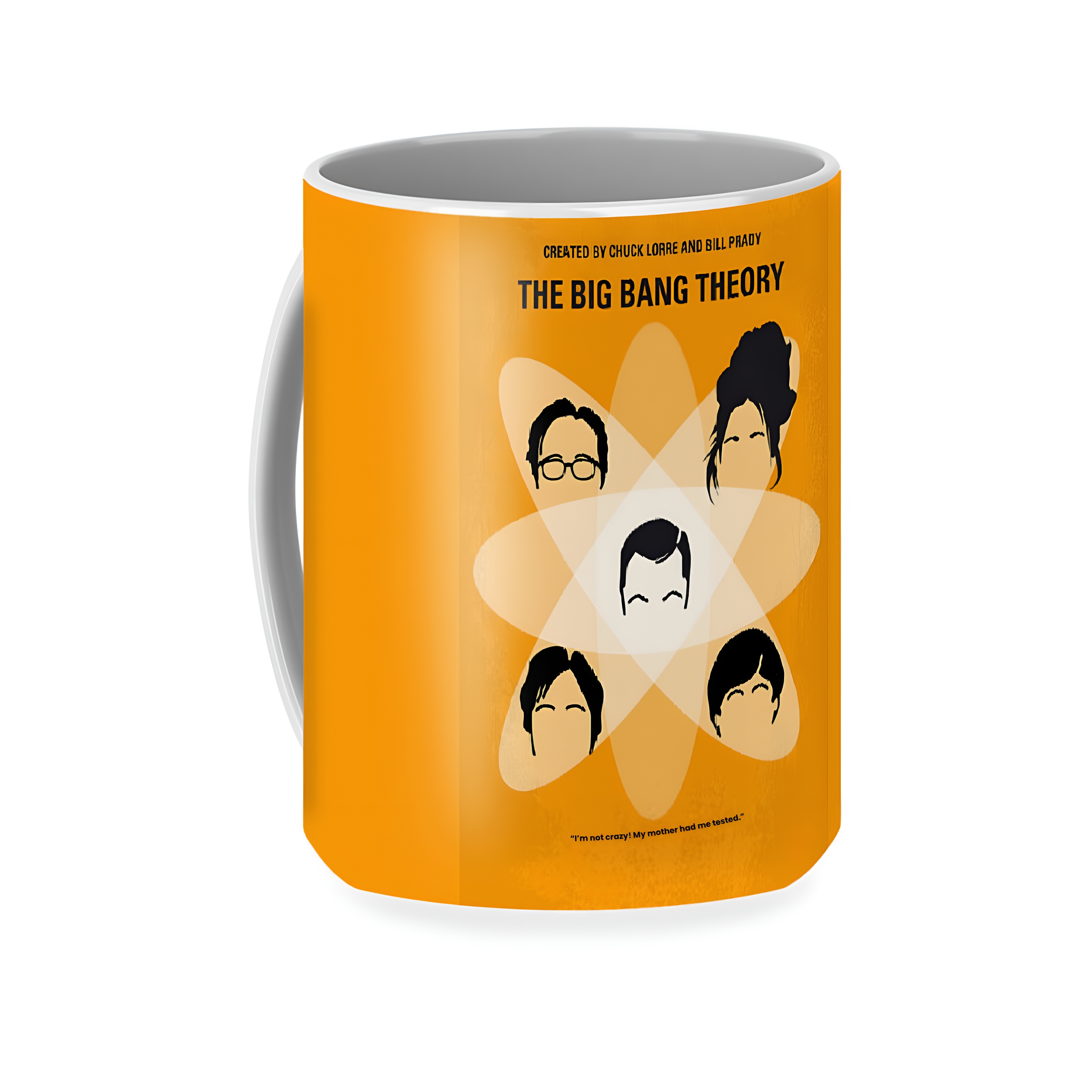 Big Bang Theory Minimalist Atom Portrait Coffee Mug