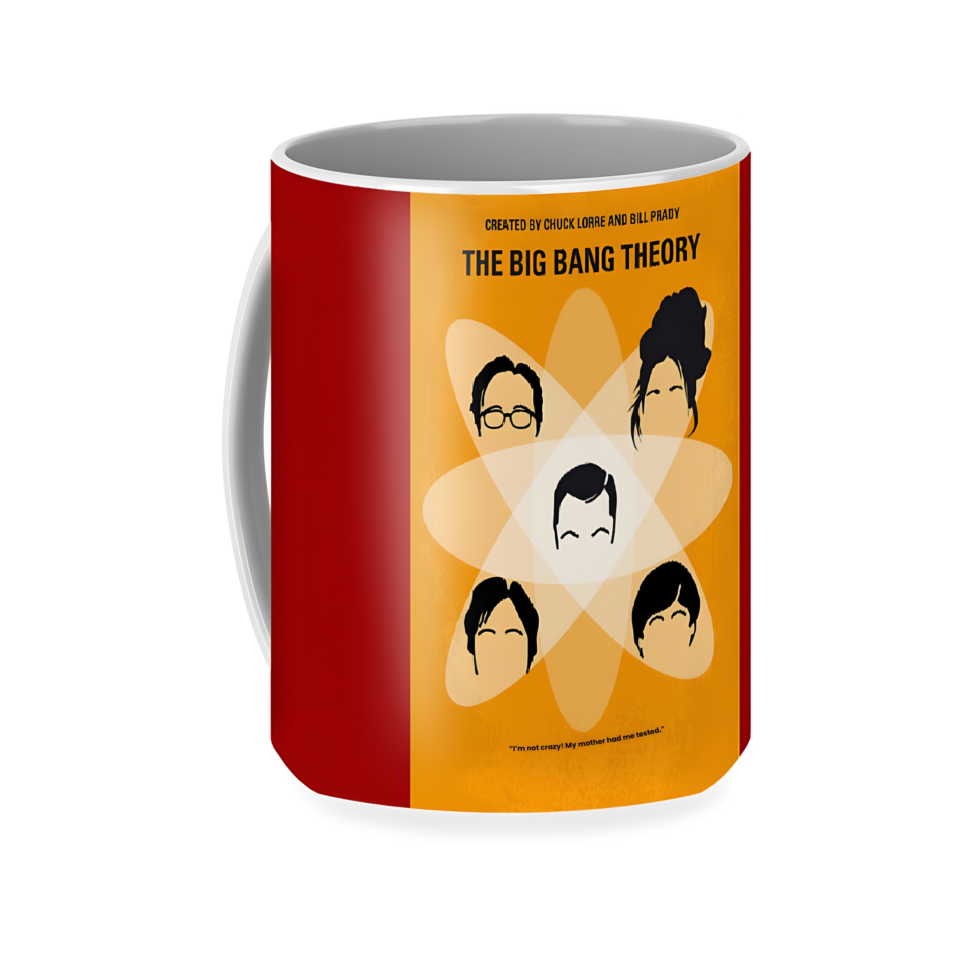 Big Bang Theory Minimalist Atom Portrait Coffee Mug