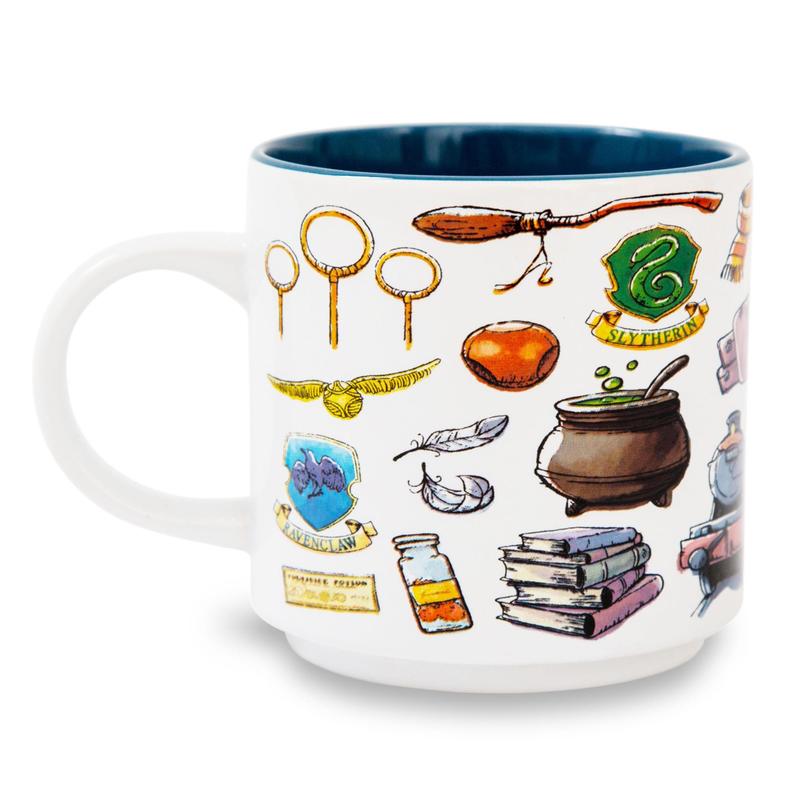 Harry Potter Hogwarts Allover Icons Ceramic Stacking Mug