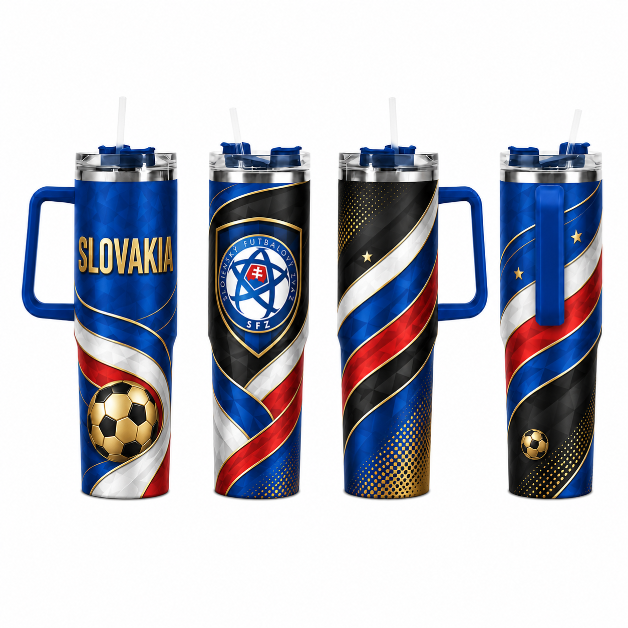 FIFA 2026 Slovakia Football Sports All Over Printed 40oz Tumbler With Straw And Lid