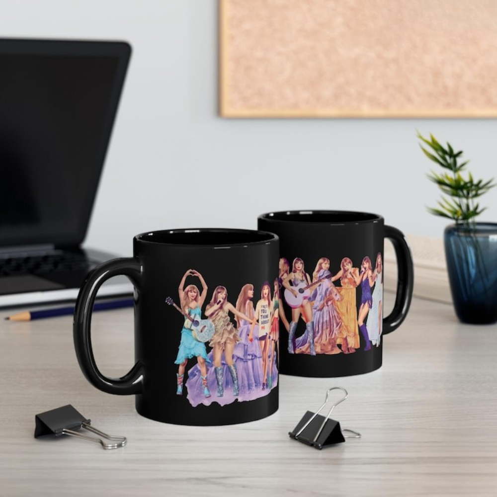 Eras Tour Coffee Mug: Pop Star Fan Gift, Iconic Outfits
