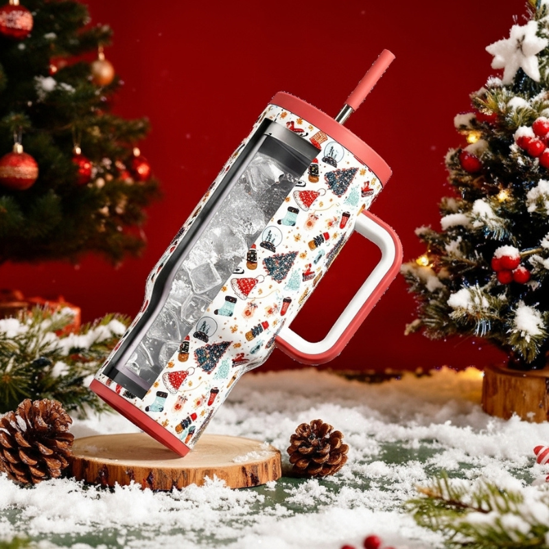 Christmas Edition 40oz Stainless Steel Water Bottle Portable Leak proof 