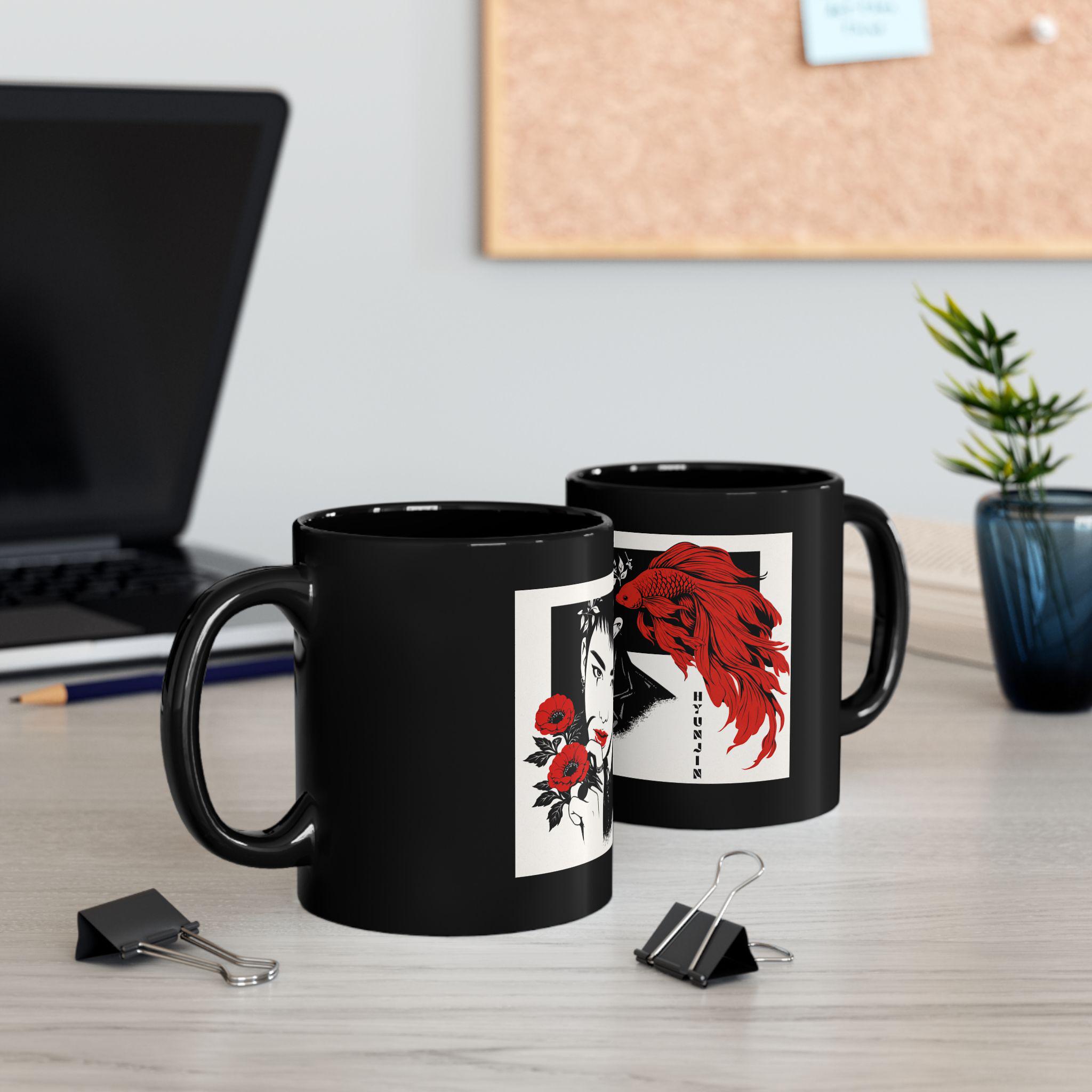 Hyunjin Artistic Illustration Ceramic Coffee Mug 11 Oz