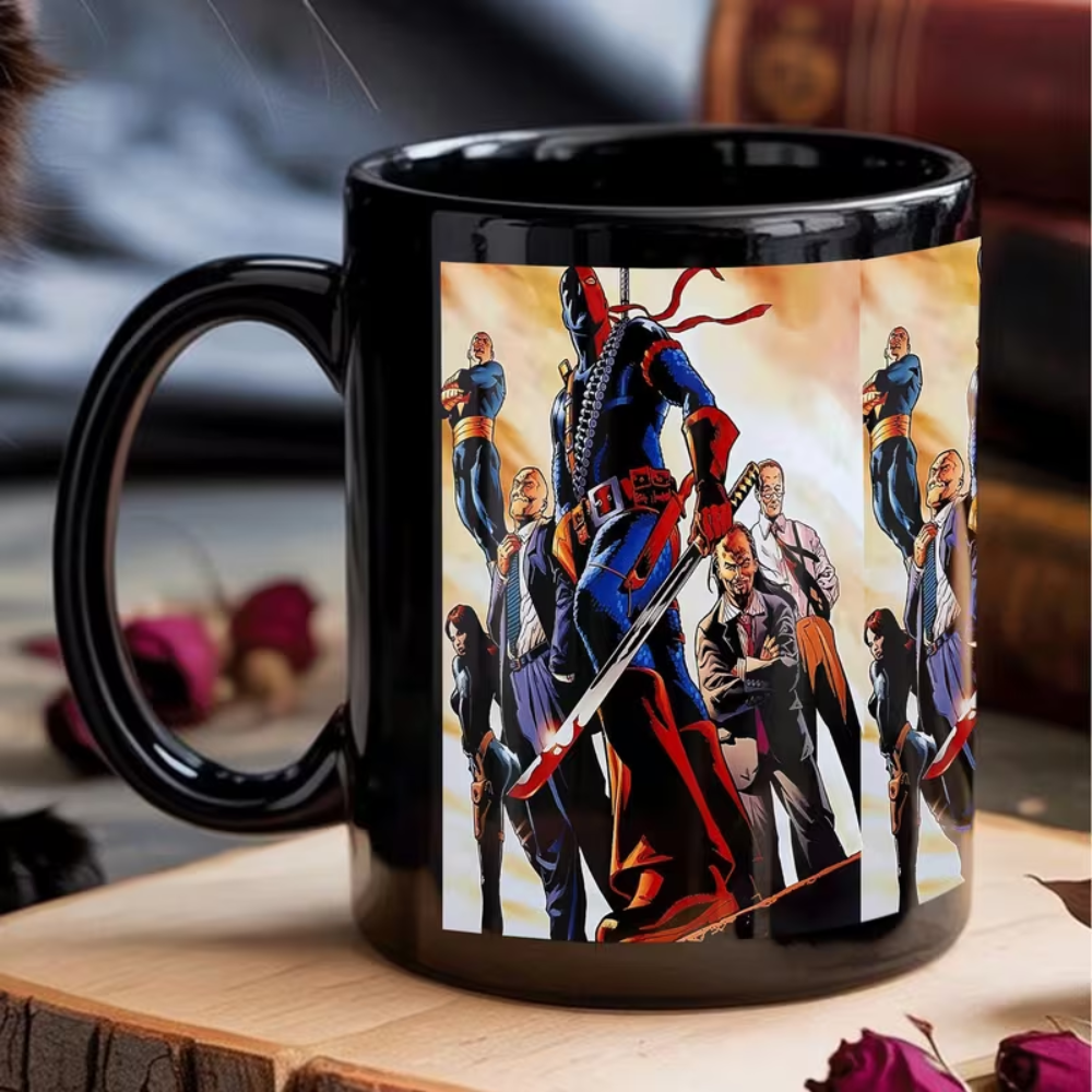 All Black Comic Book Ceramic Mug