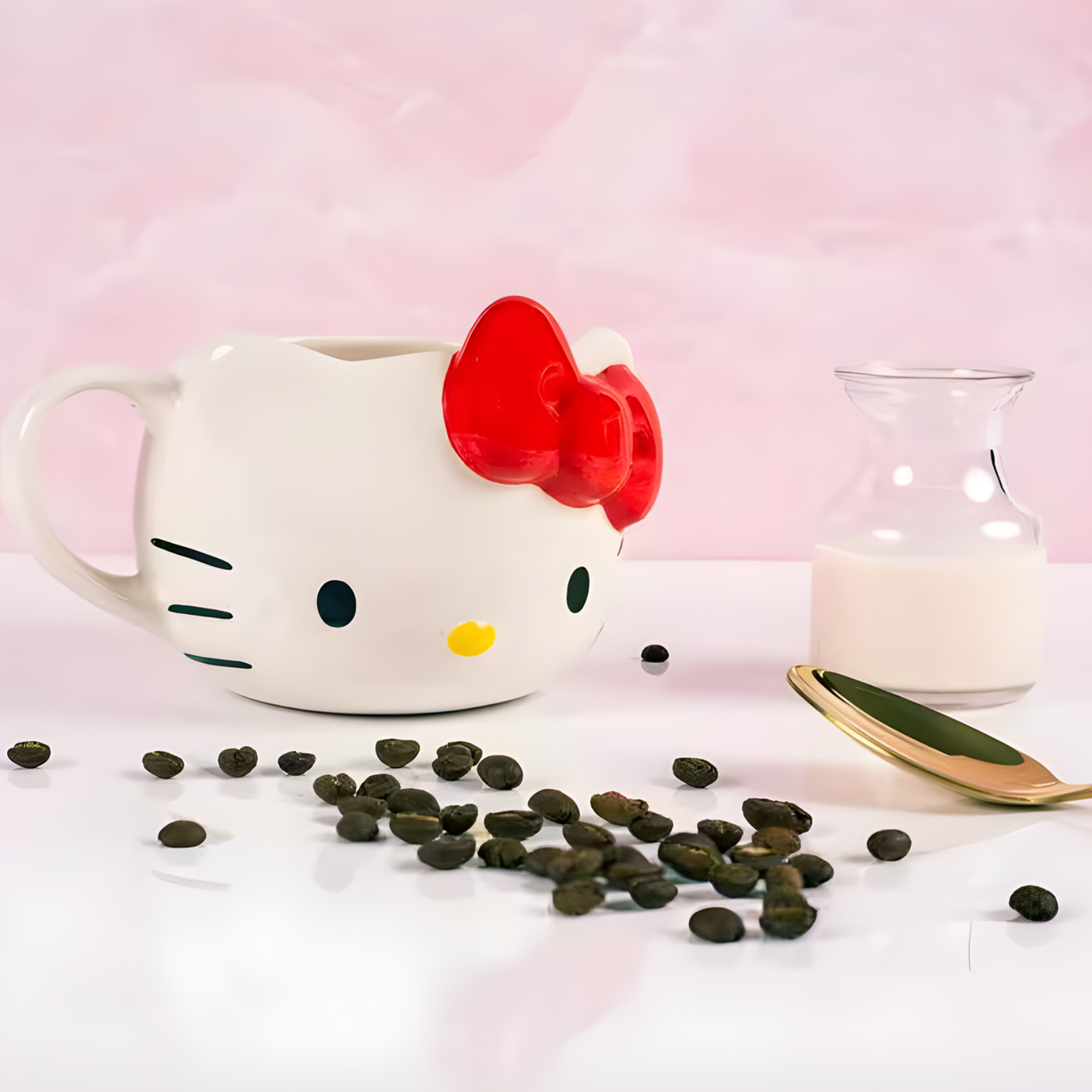 Hello Kitty Red Bow Ceramic 3D Molded Mug