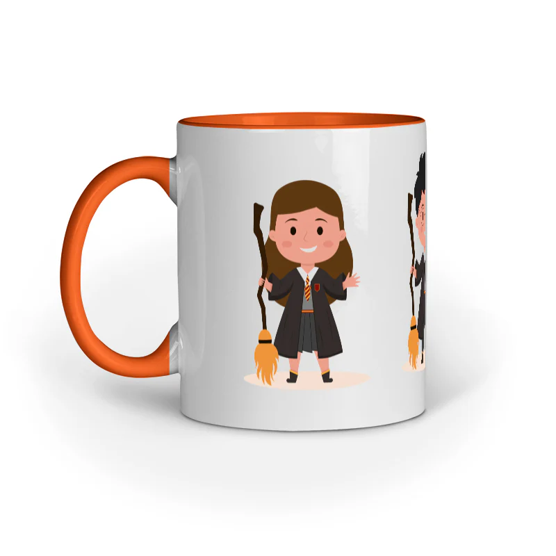 Harry Hermione And Ron Cartoon Ceramic Mug