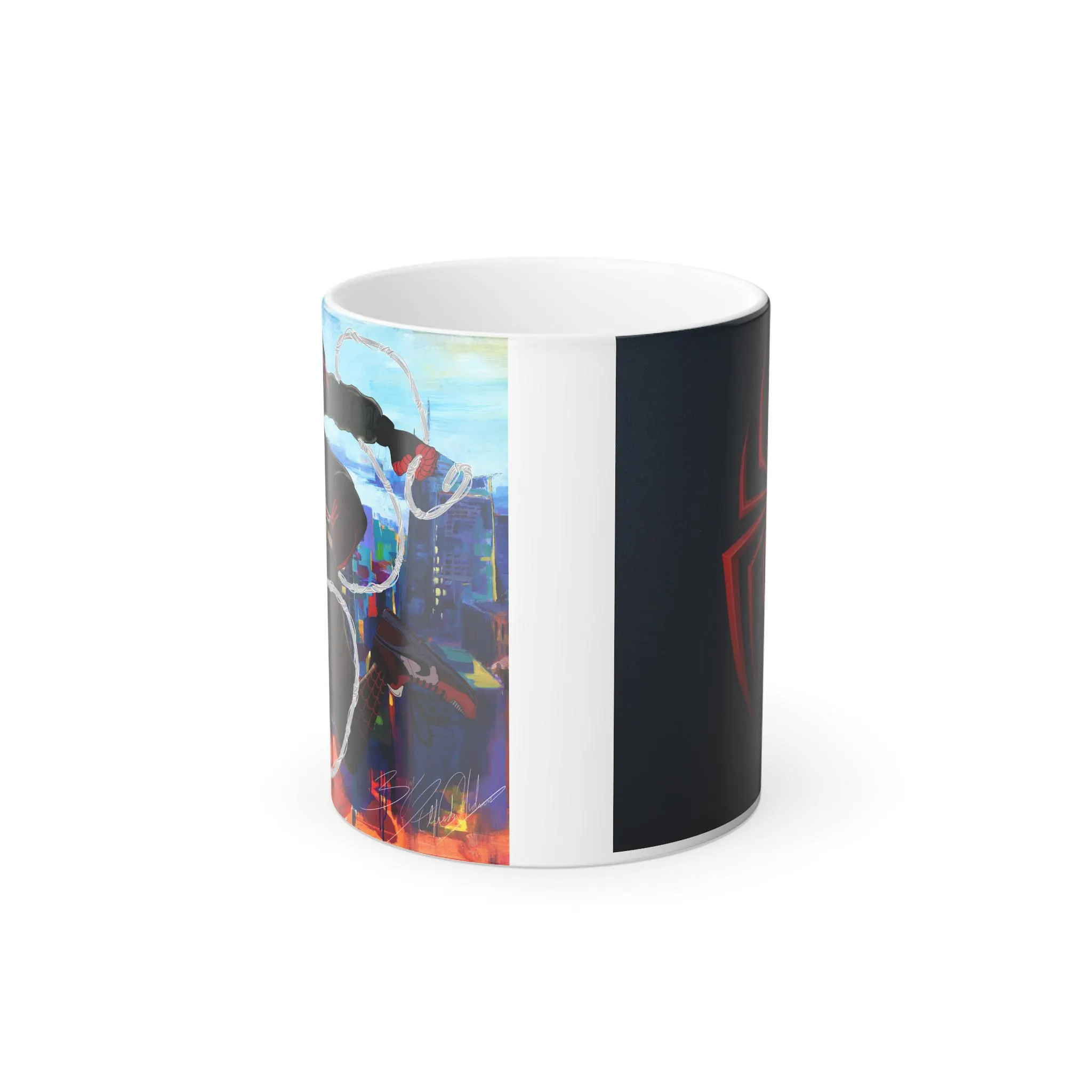 Spider Man Neon City Color Morphing Mug
