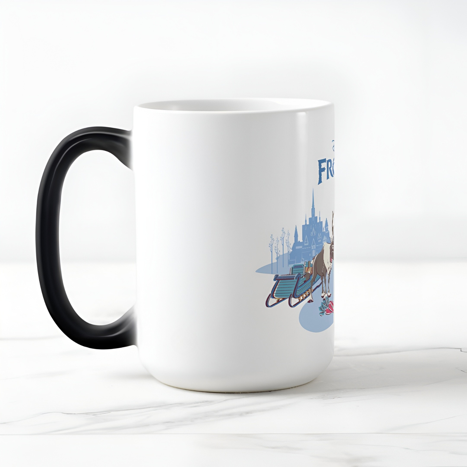 Heat Reveal Coffee Mug With Frozen Character Printed Design