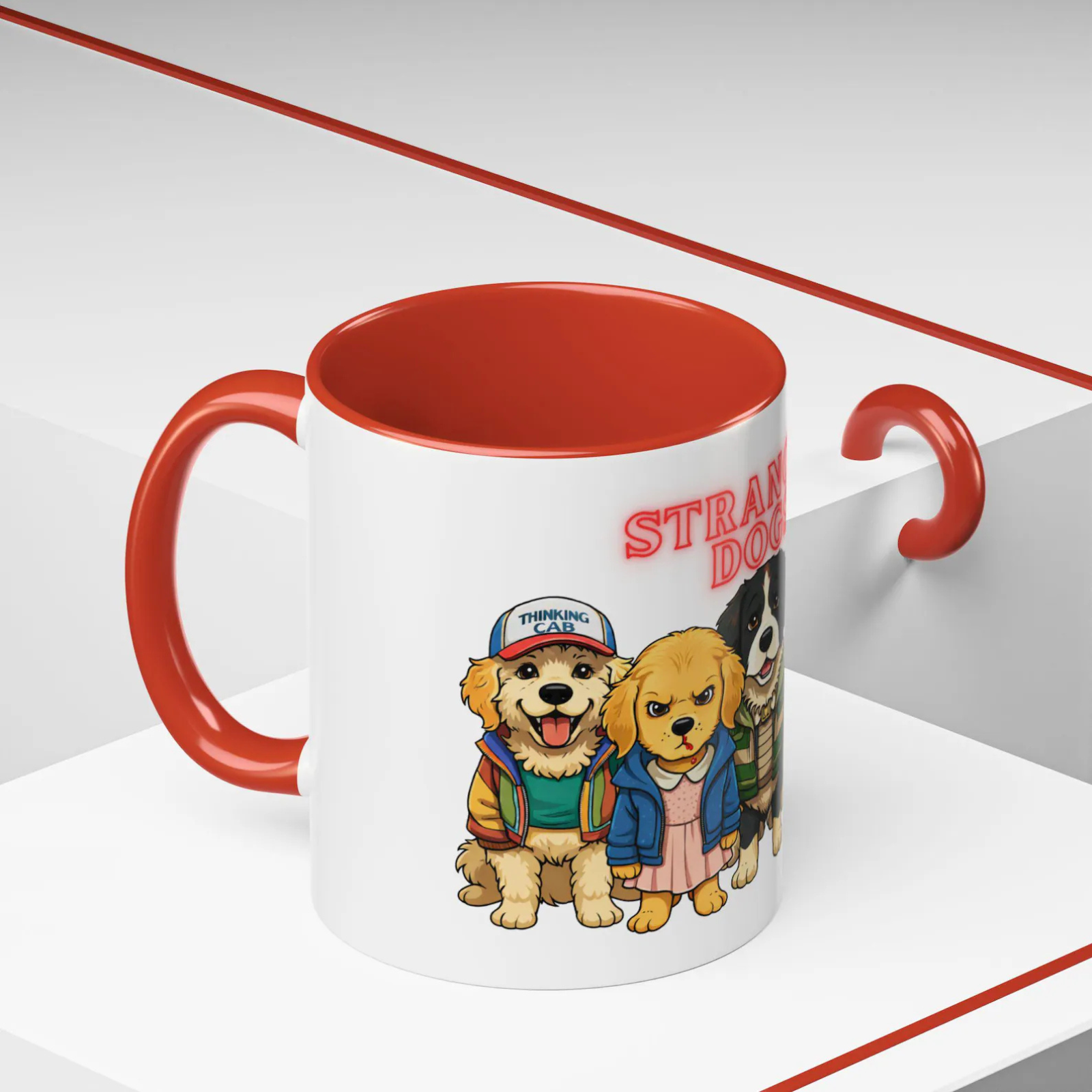 Stranger Dogs Mug, Wraparound Design, Accent Coffee Mug 11oz or 15oz