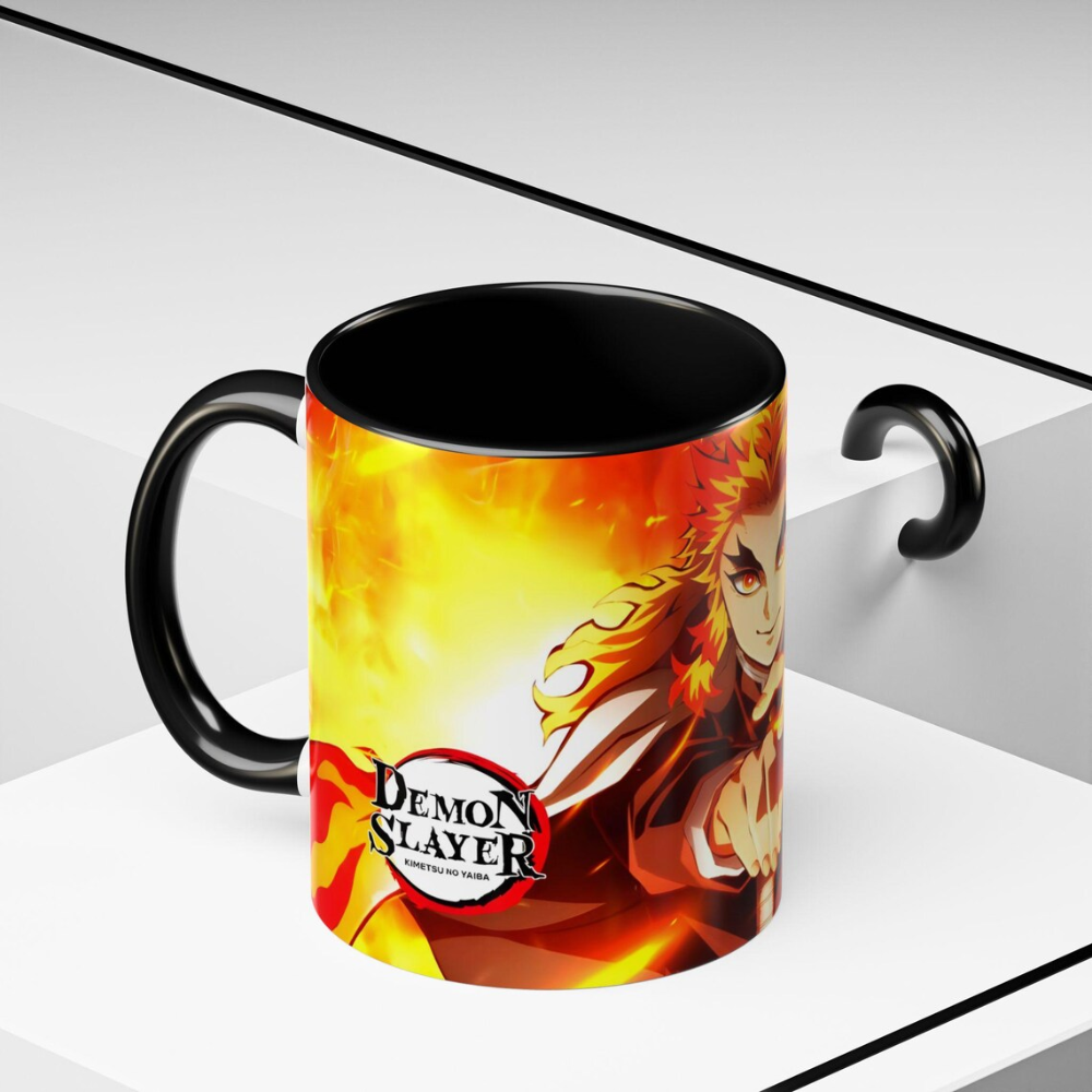 Kyojuro Rengoku Mug, Demon Slayer Cup, Anime Coffee Mug, 11oz, 15oz, High Quality Ceramic